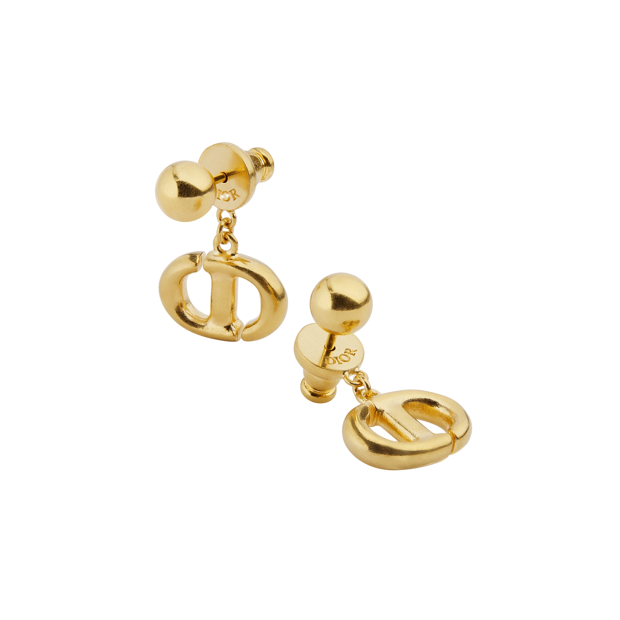 CD Navy Earrings Gold-Finish Metal E06