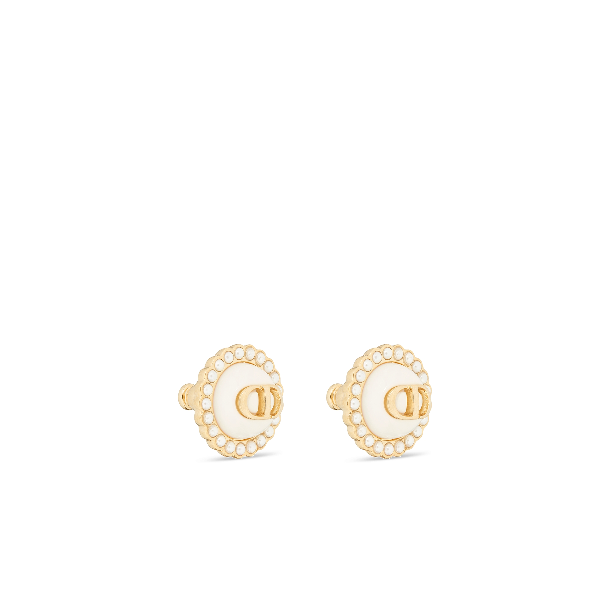 Petit CD Baroque Stud Earrings