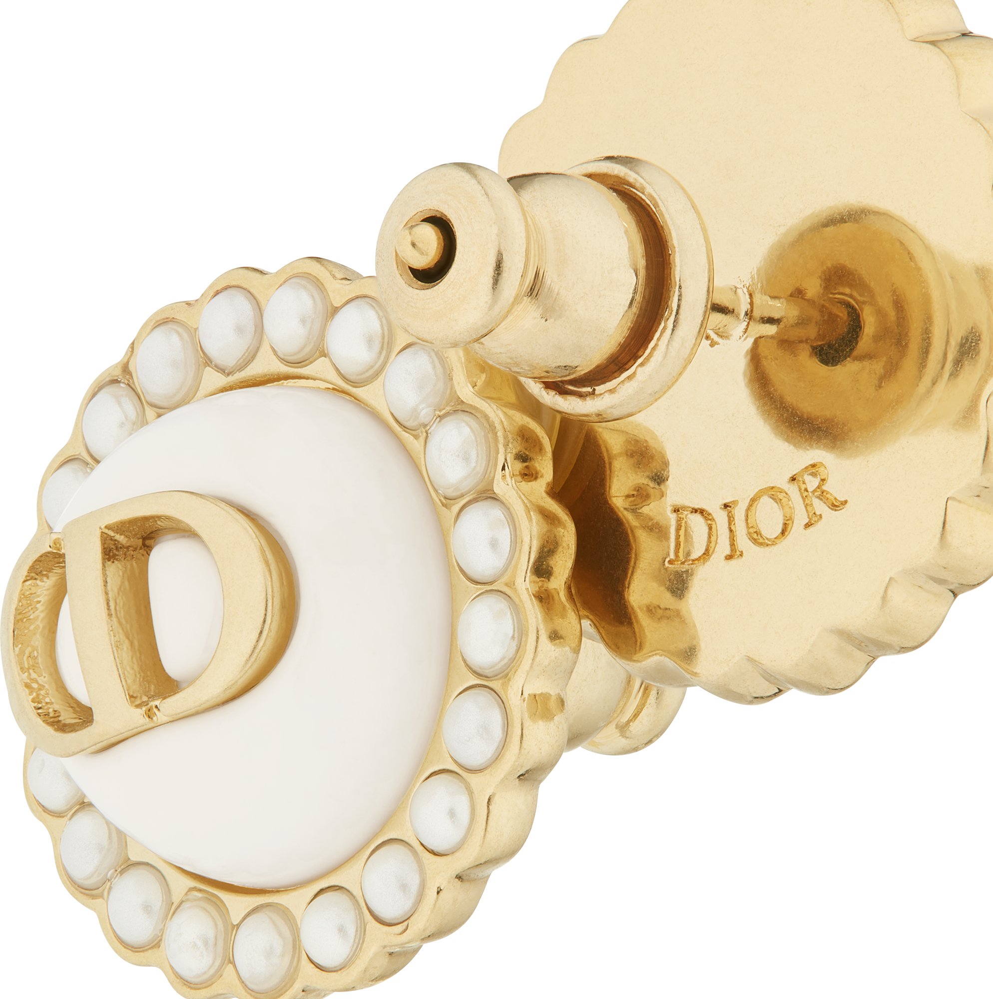 Petit CD Baroque Stud Earrings Detailed view