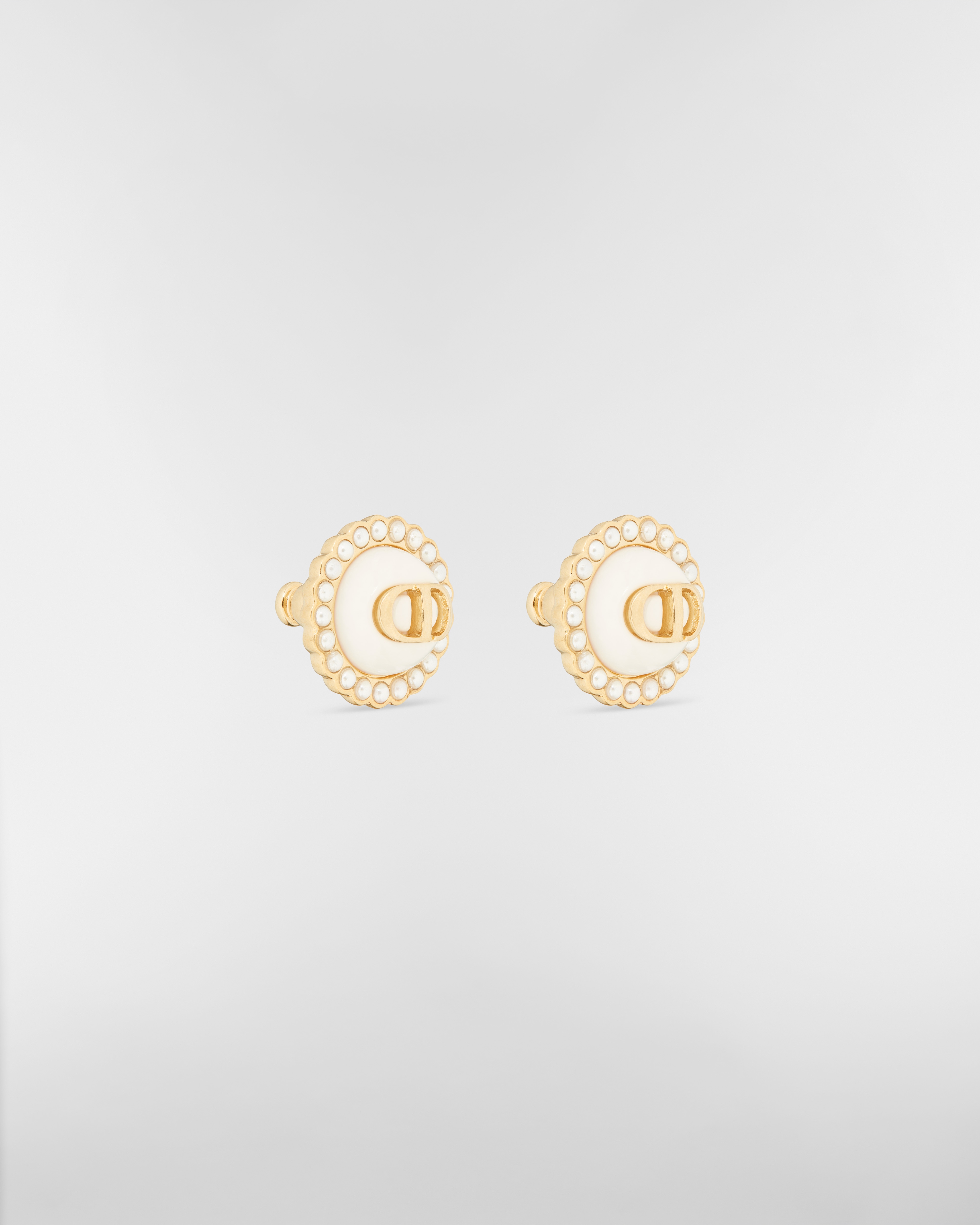 Petit CD Baroque Stud Earrings