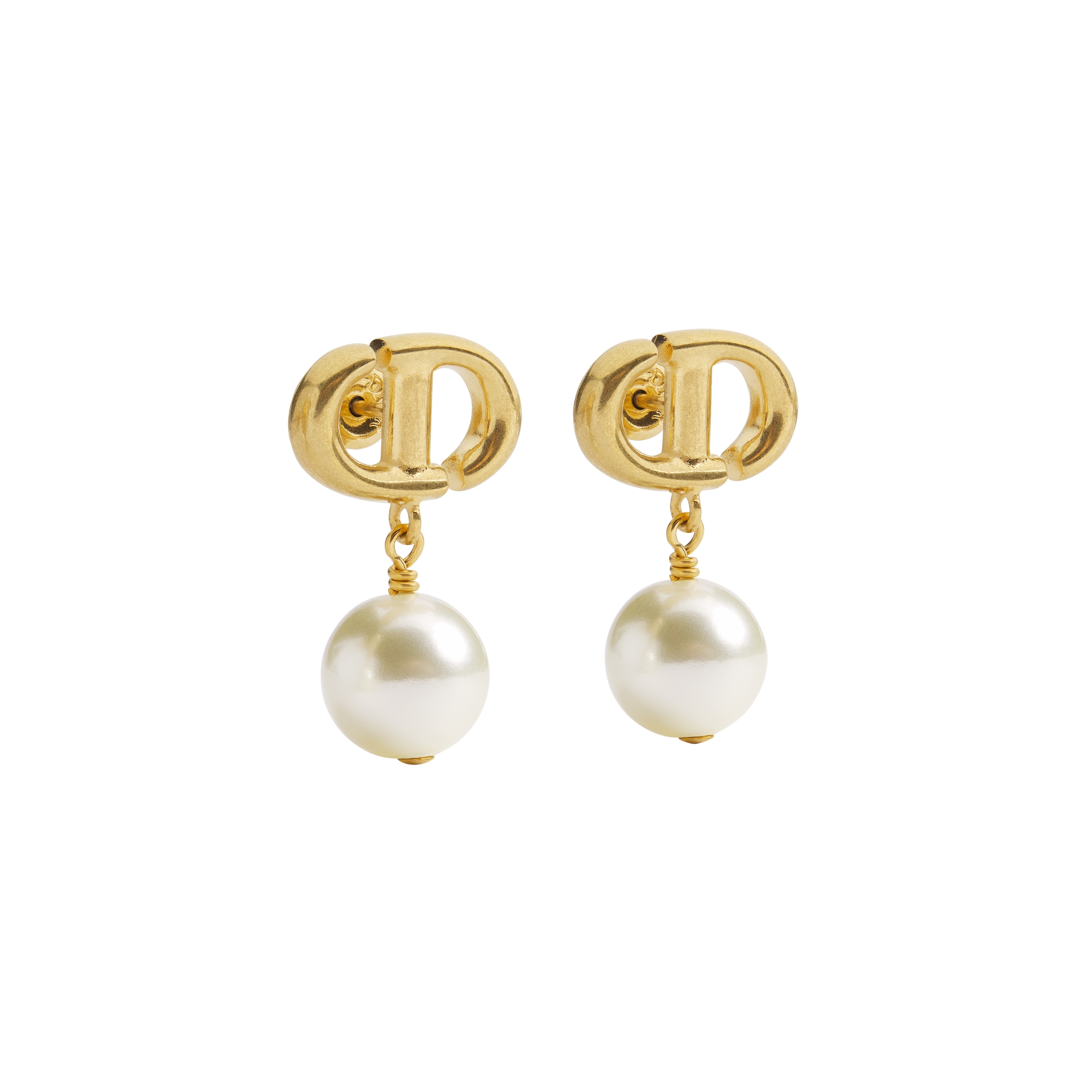 DIOR | CD Navy ピアス メタル & レジンパール