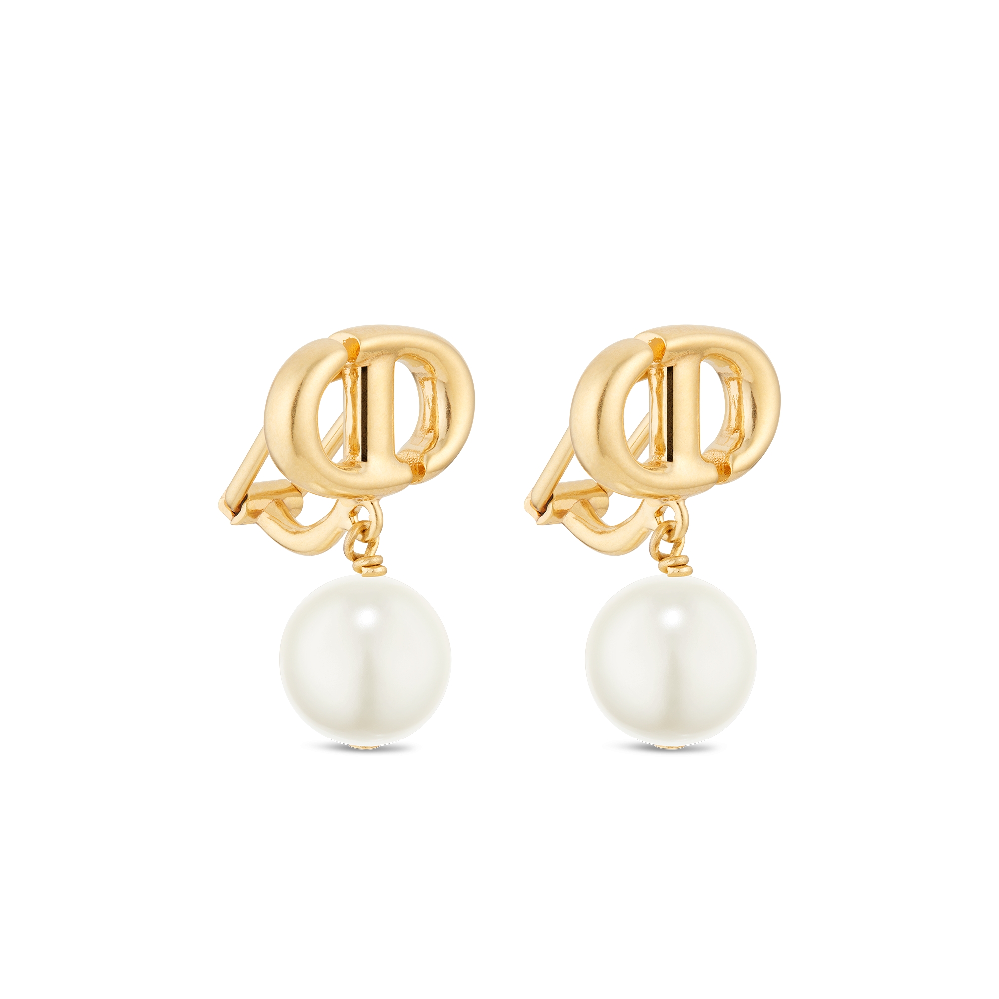 CD Navy Clip-On Earrings