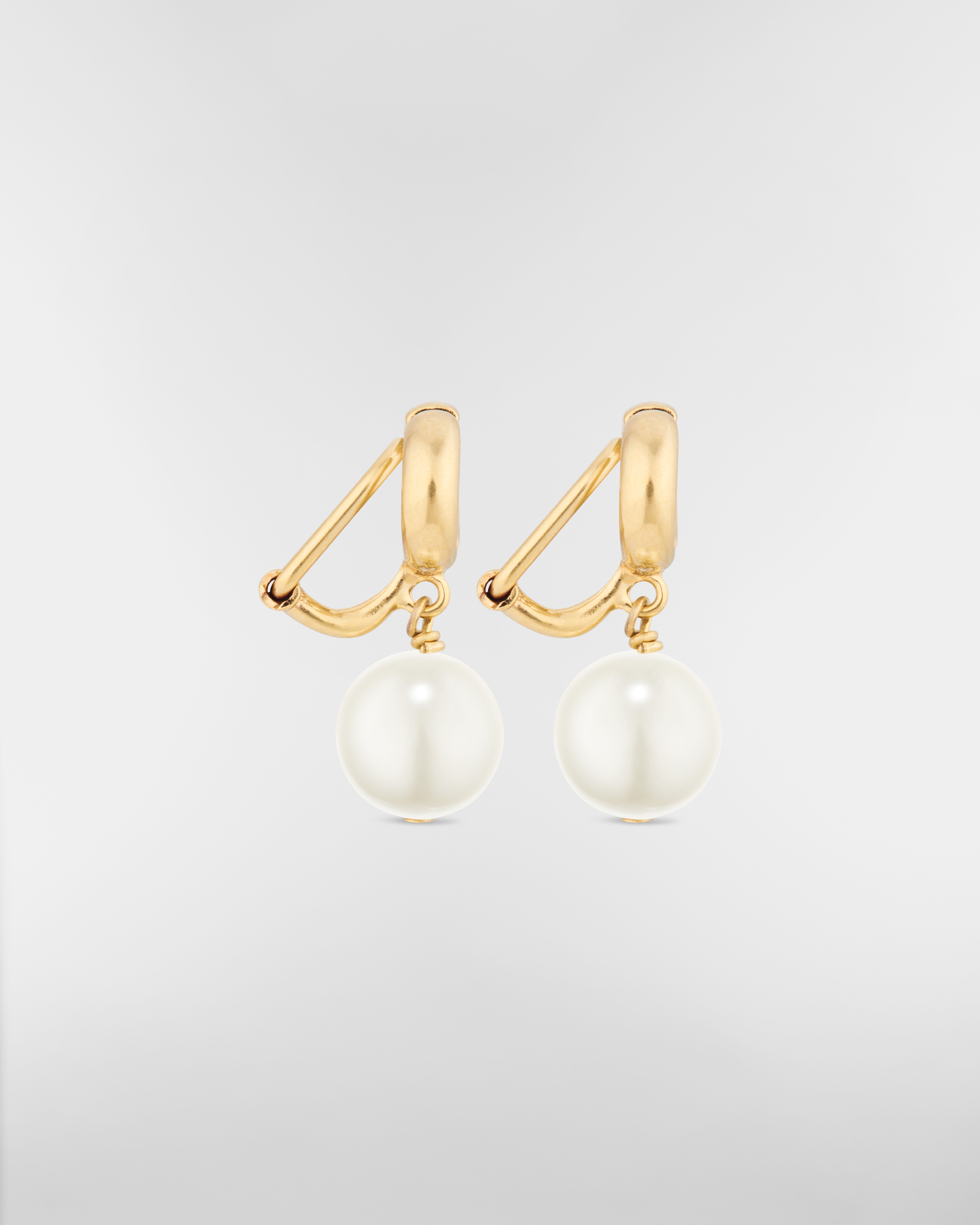 CD Navy Clip-On Earrings