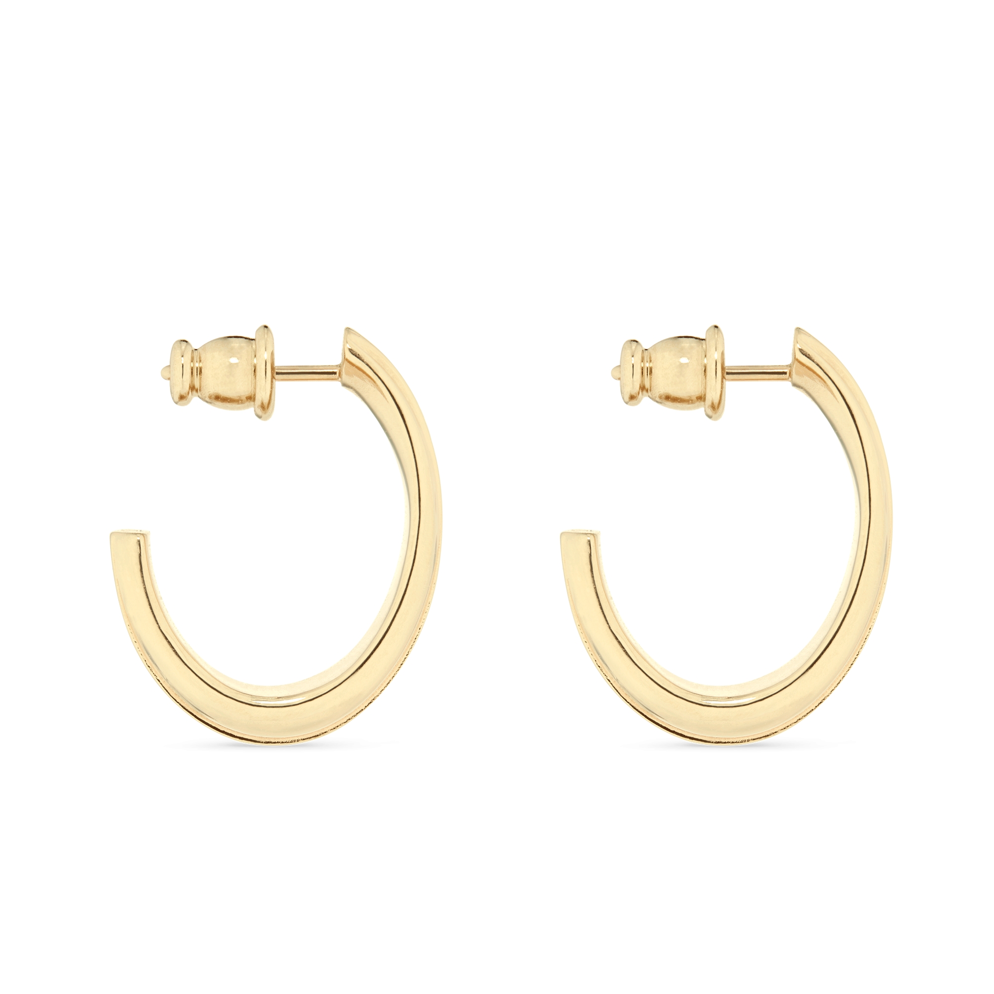 Dior Code-oorbellen Metaal met goudkleurige afwerking en witte lak E02