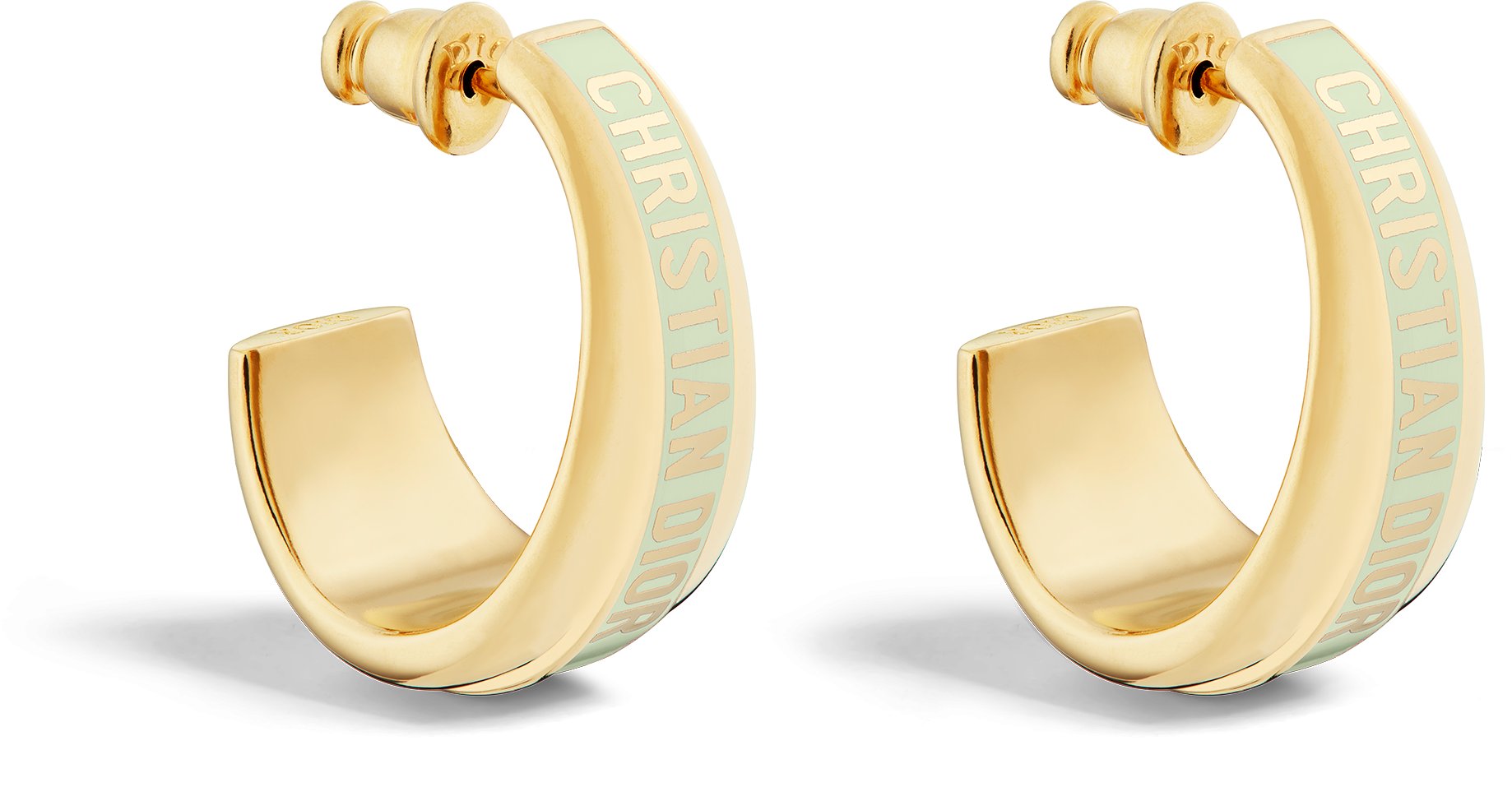 Dior Code Earrings Gold Finish Metal and Black Lacquer DIOR