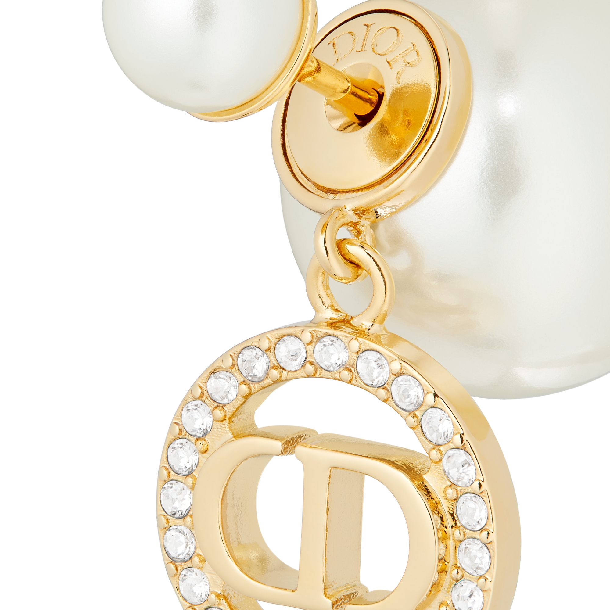 Dior Tribales ピアス メタル・レジンパール・クリスタル E09