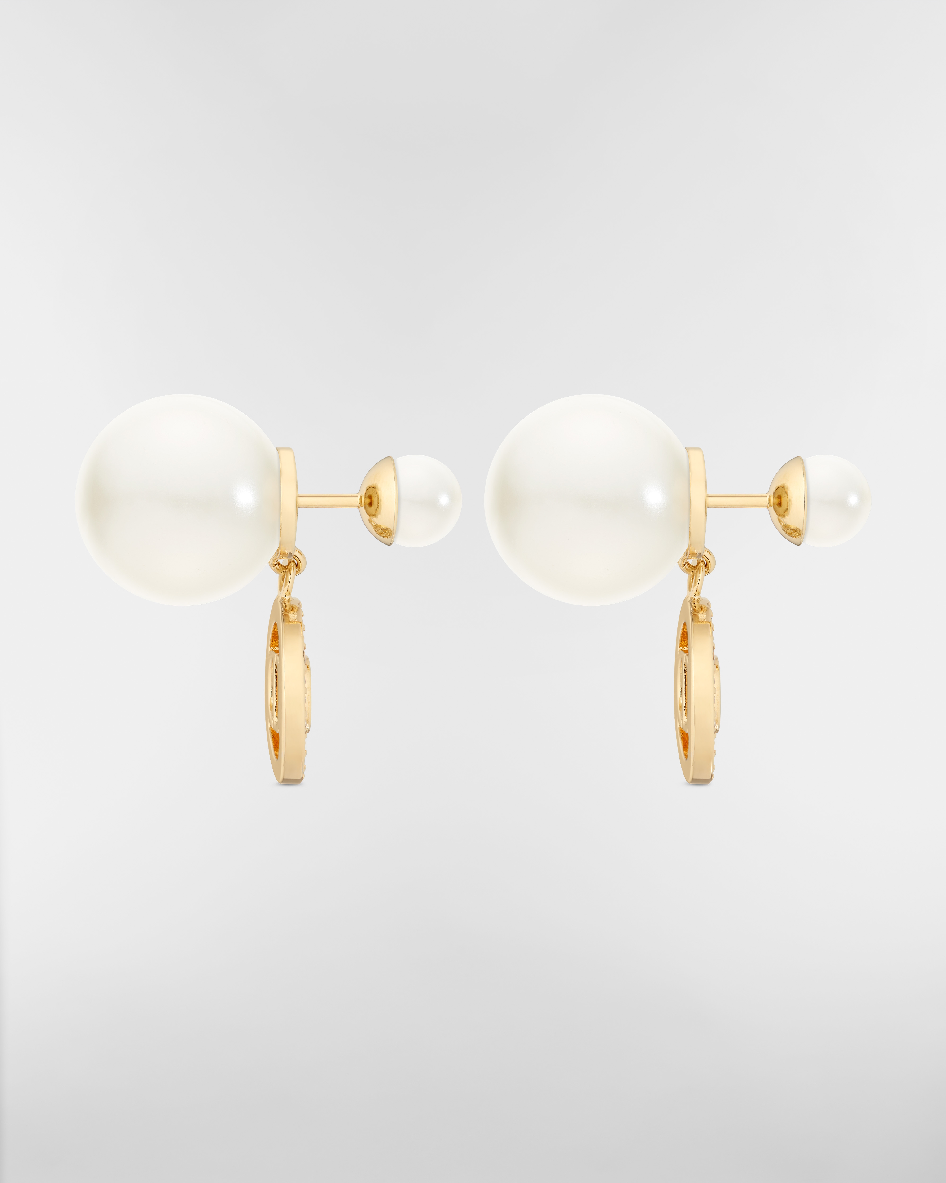 Dior Tribales ピアス メタル・レジンパール・クリスタル E02