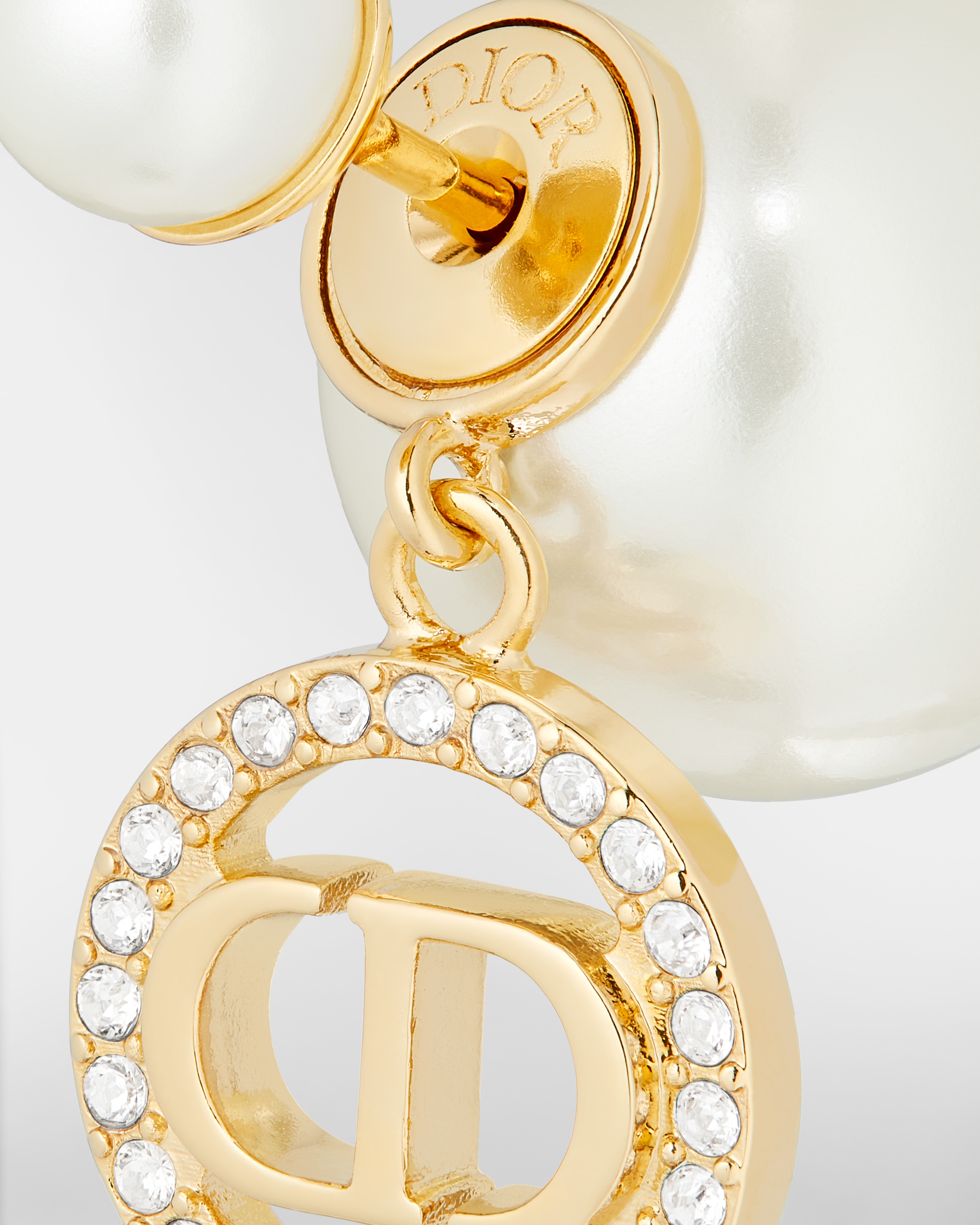 Dior Tribales ピアス メタル・レジンパール・クリスタル E09