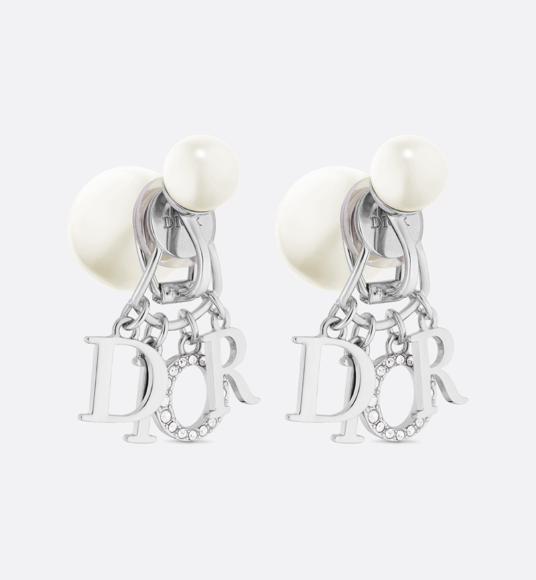 Dior Tribales Clip-On Earrings Silver-Finish Metal with Dior Tribales Clip-On Earrings Silver-Finish Metal with