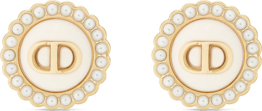 Petit CD Baroque Clip-On Stud Earrings aria_woman_viewcode_e01