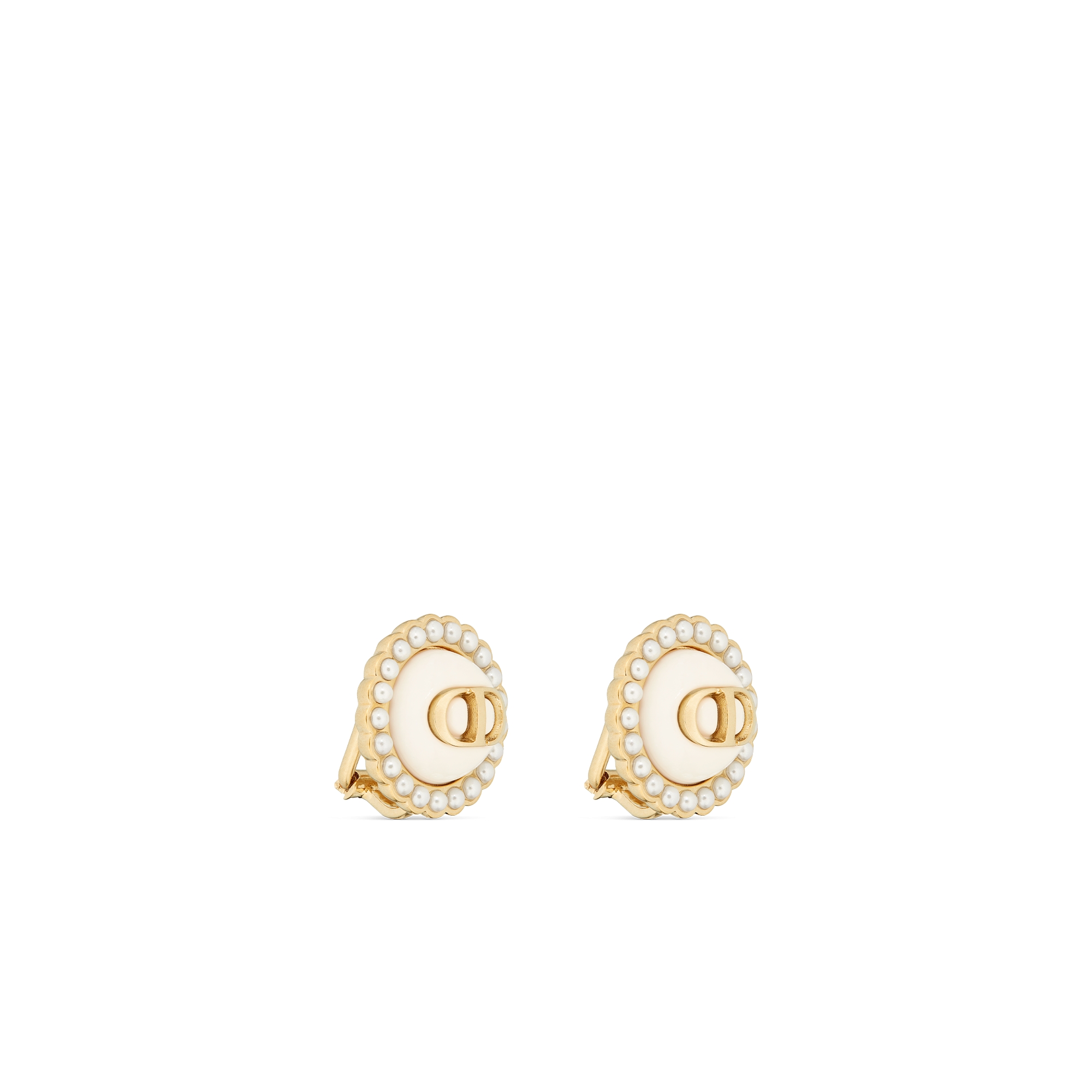 Petit CD Baroque Clip-On Stud Earrings