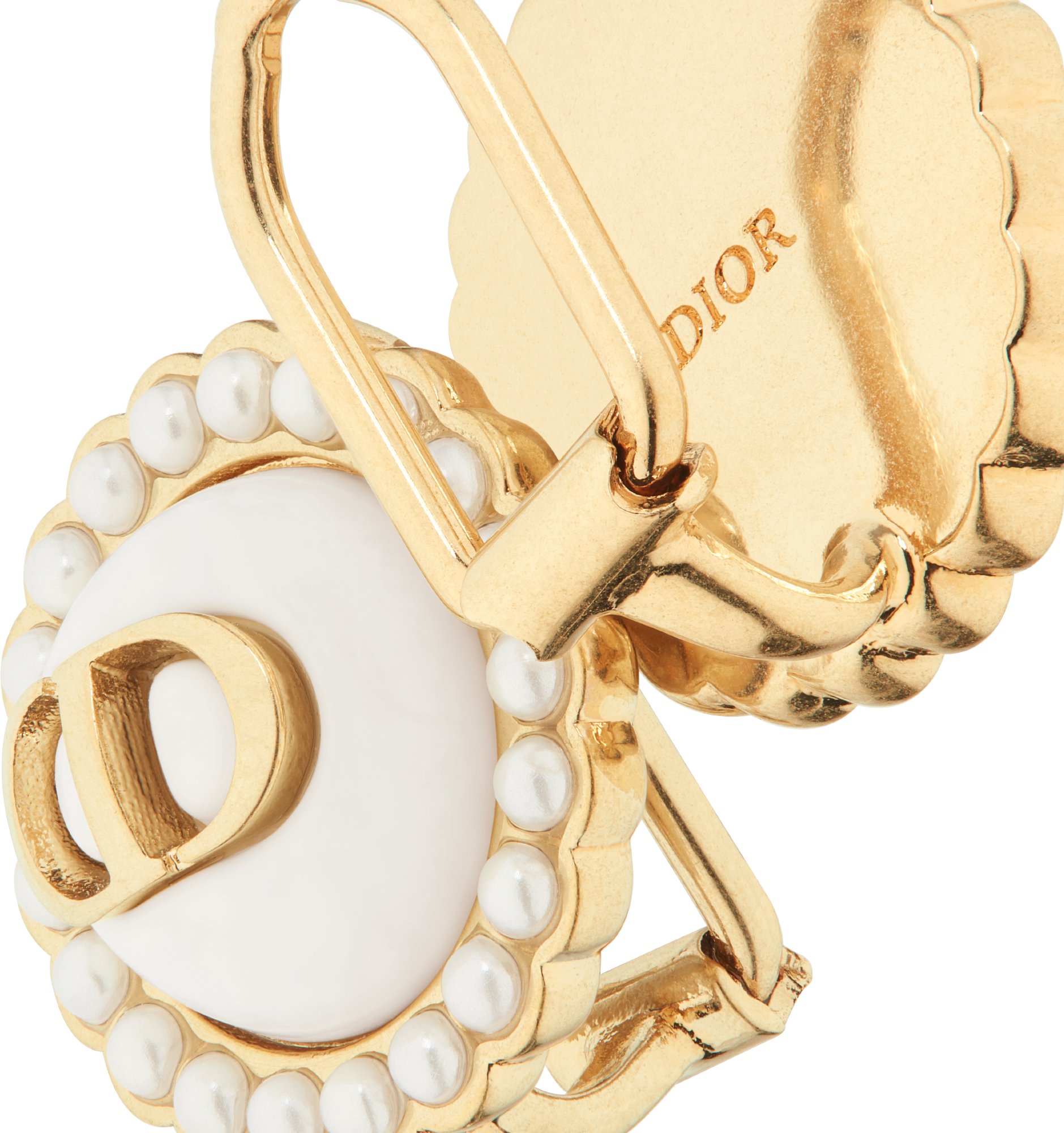 DIOR | Petit CD Baroque クリップオン スタッドイヤリング メタル 