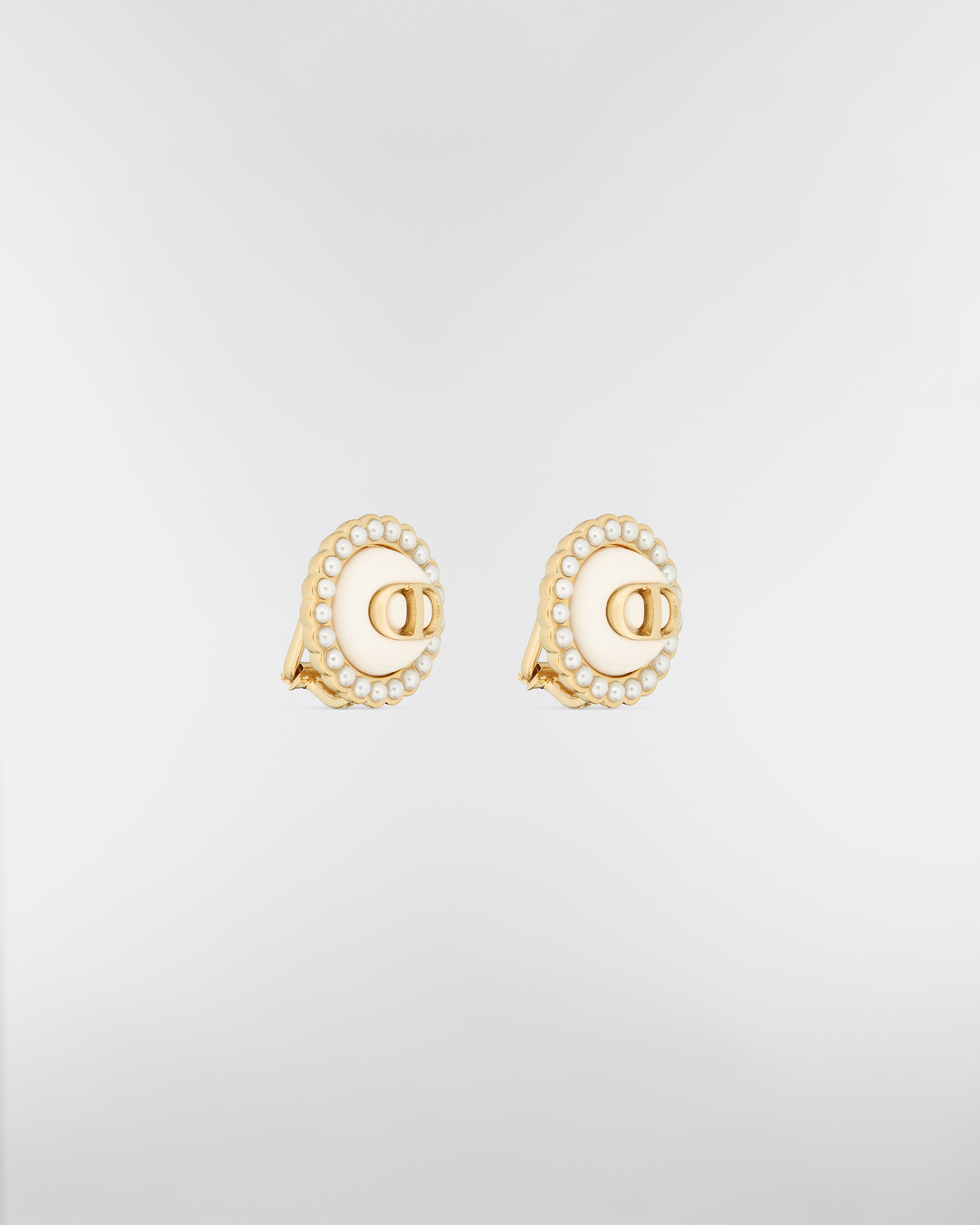 Petit CD Baroque Clip-On Stud Earrings