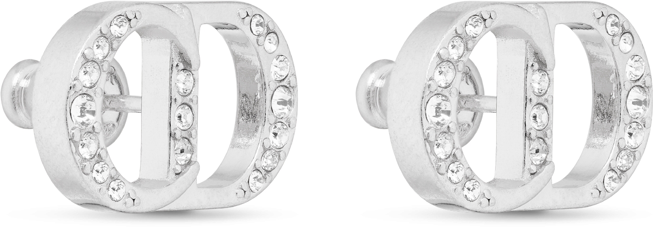 DIOR | CD Icon ピアス シルバー & クリスタル 