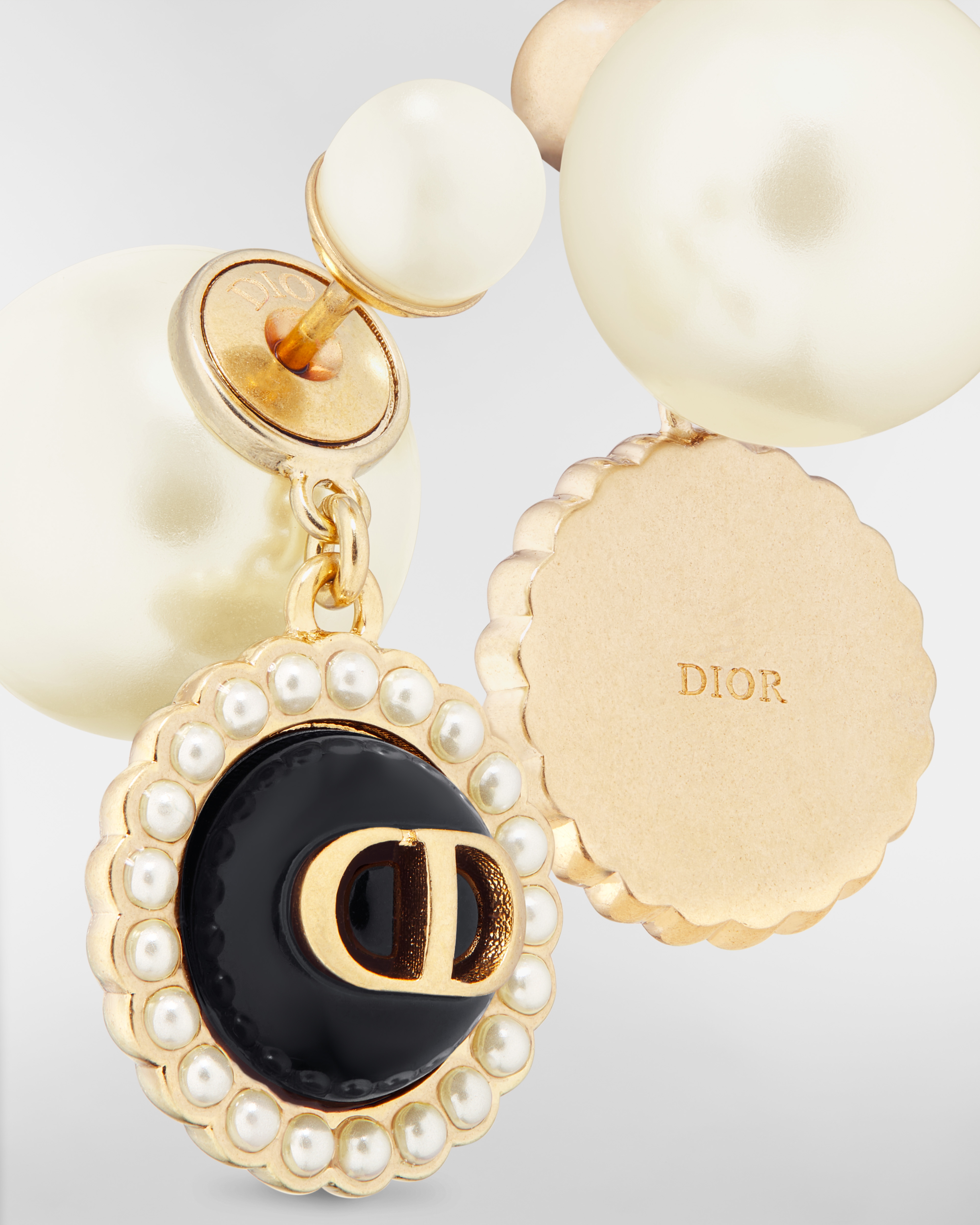 Dior Tribales ピアス メタル・レジンパール・ガラス E09