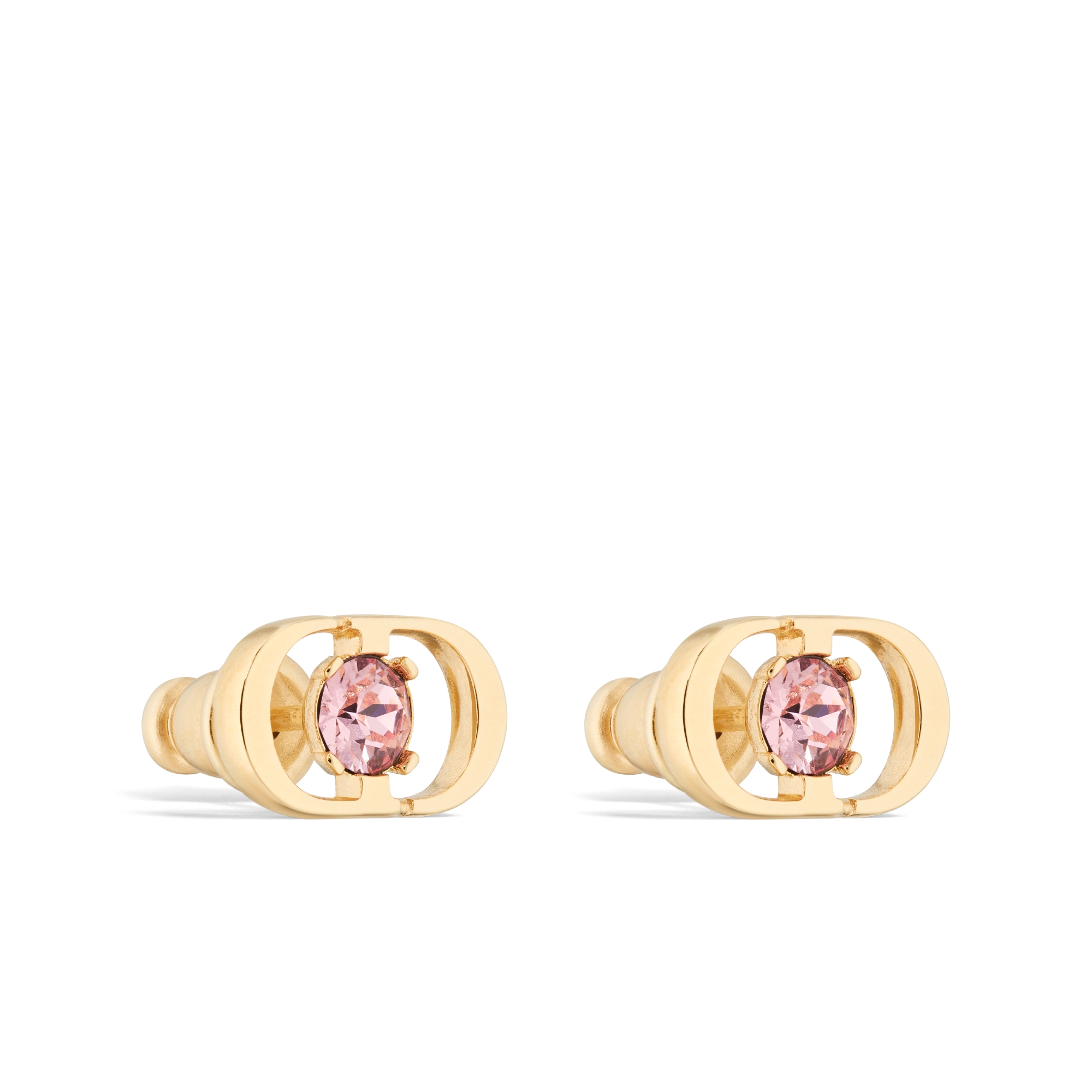 Jolie Gold Stud Cherry Red Illusion Earrings main image 1