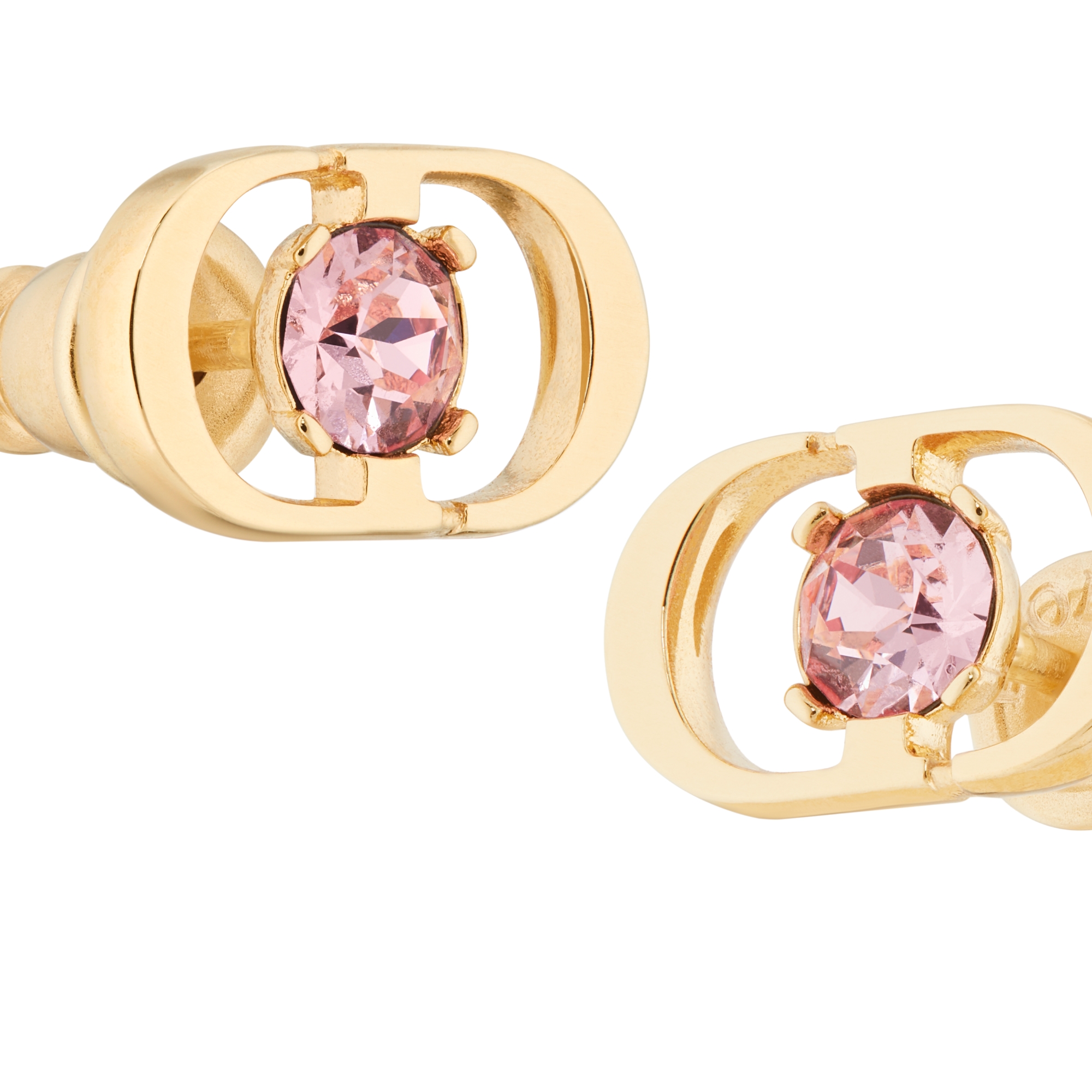 Jolie Gold Stud Cherry Red Illusion Earrings