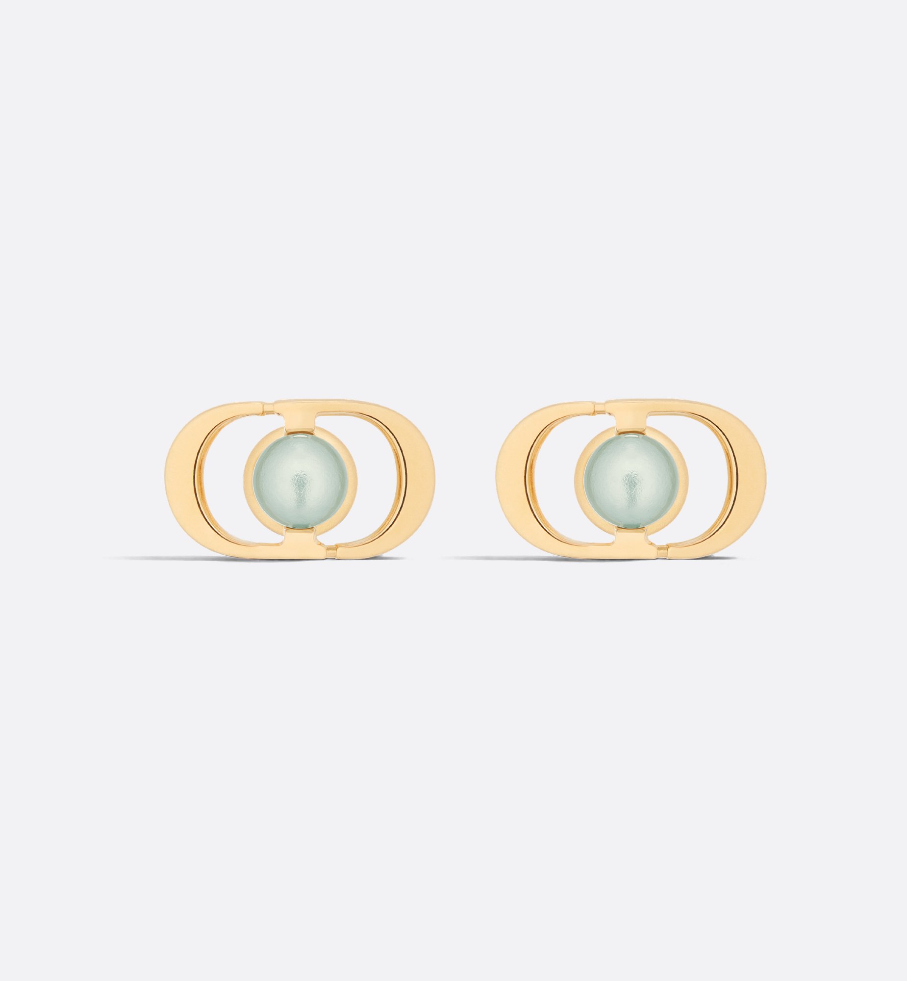 Petit CD Jolie Mini Stud Earrings Gold-Finish Metal and Petit CD Jolie Mini Stud Earrings Gold-Finish Metal and