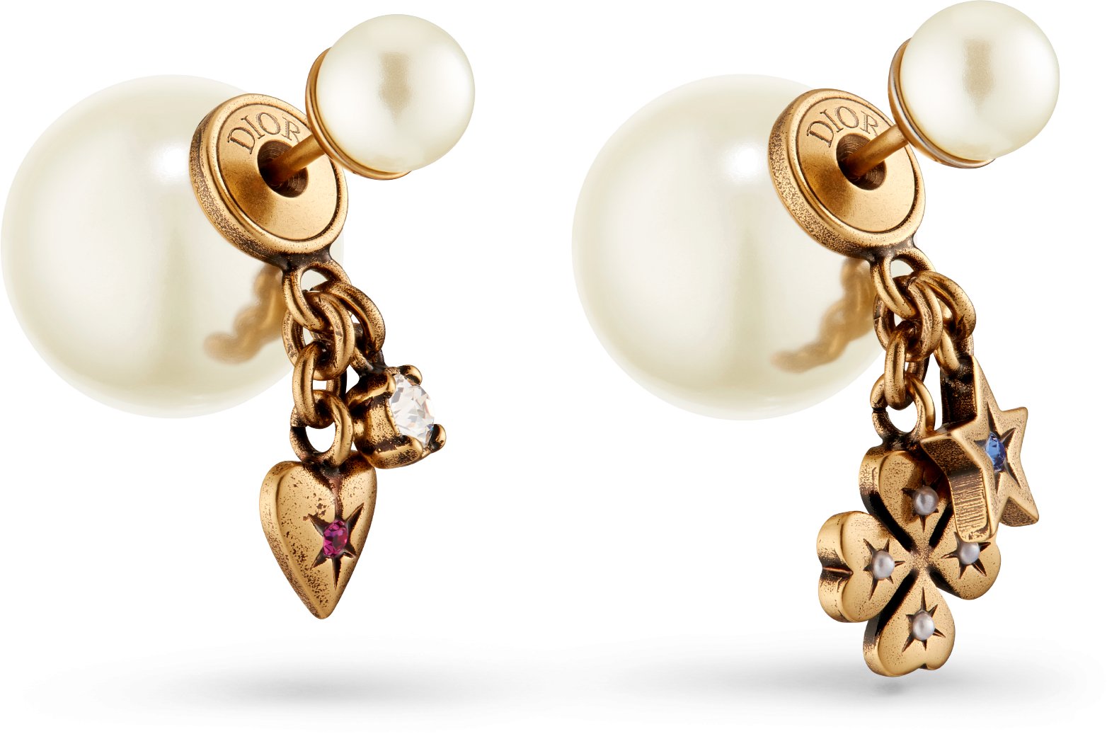 Christian dior gold earrings hot sale