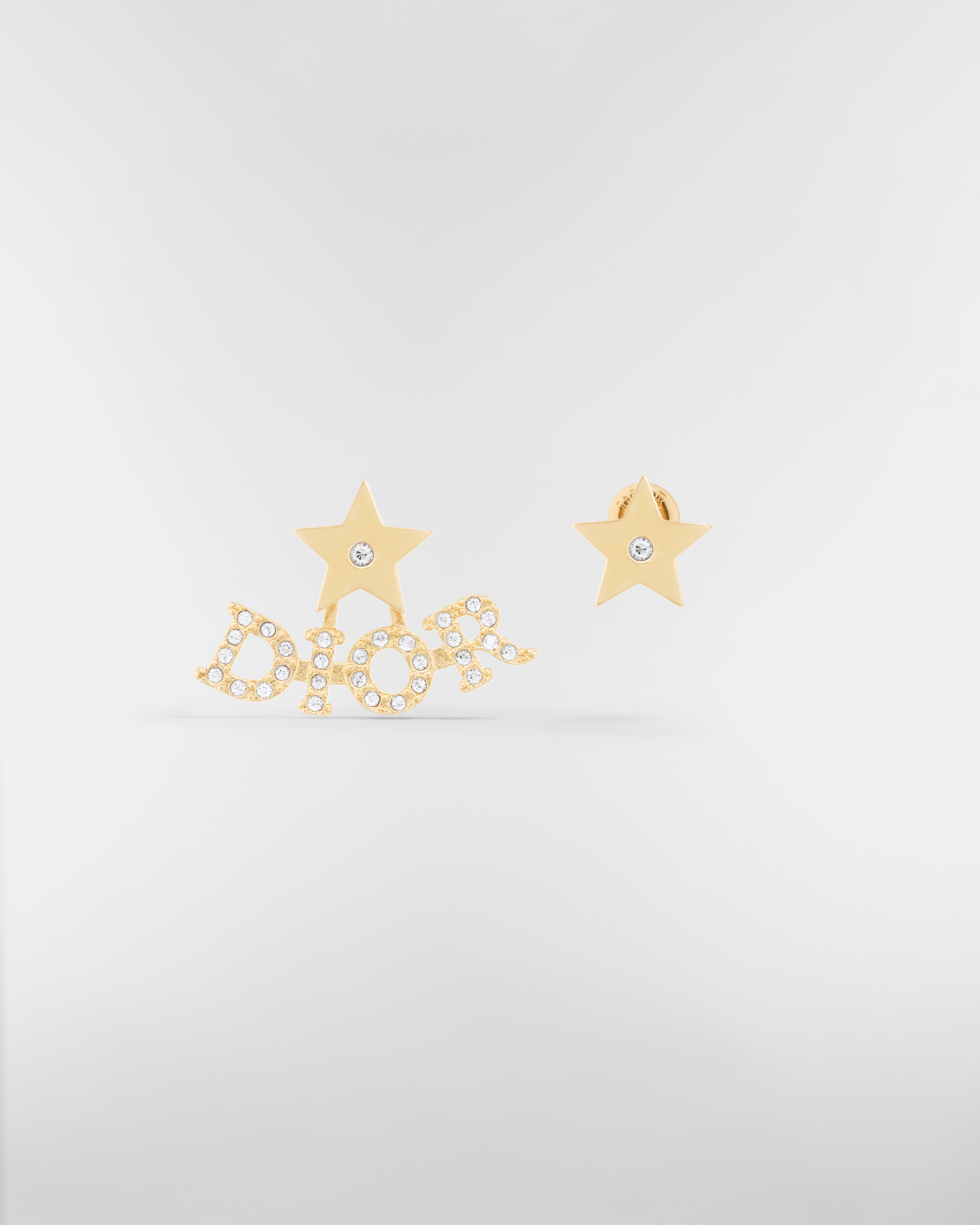 Boucles d'oreilles Dio(r)evolution Métal finition dorée et cristaux argentés E01