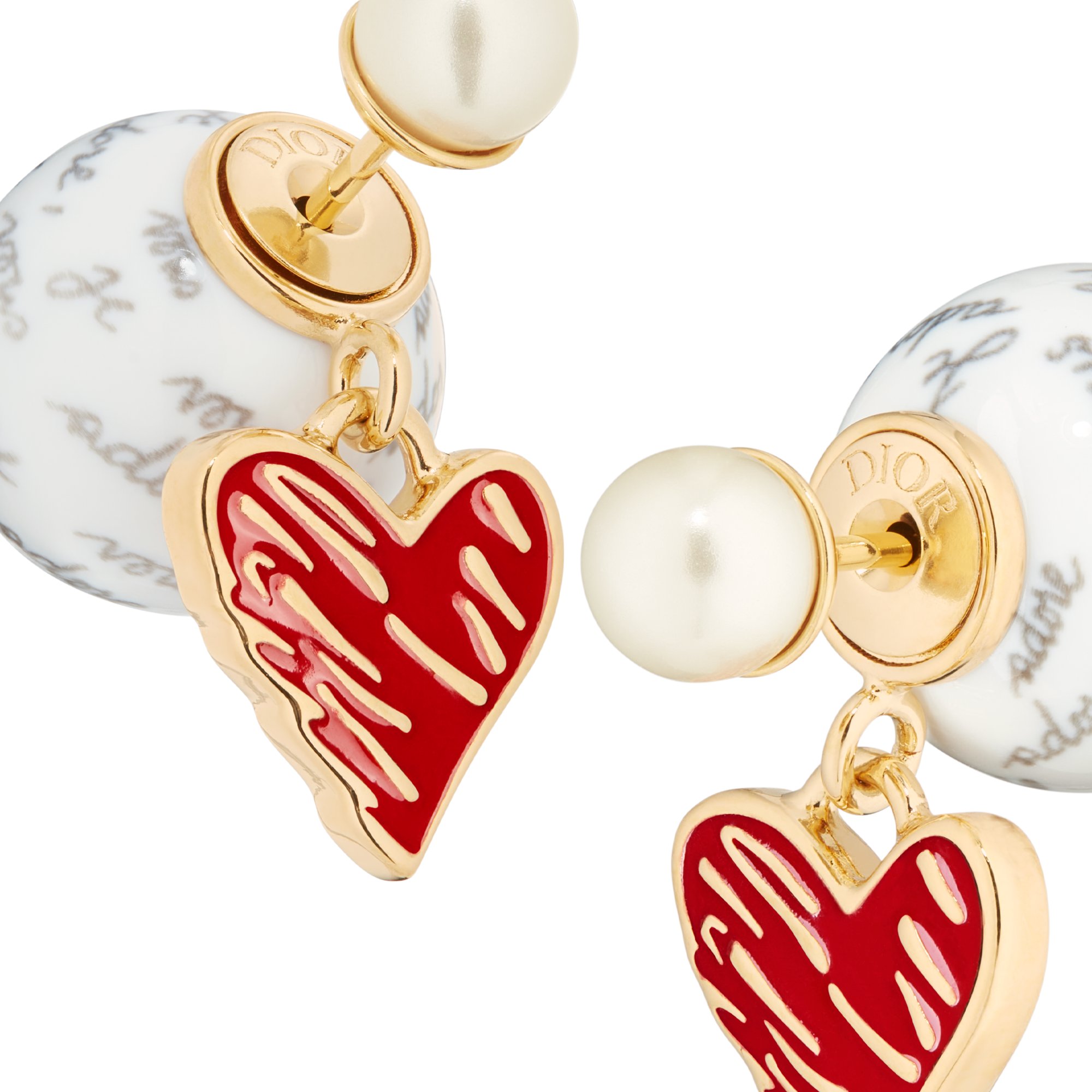Dior earrings heart deals