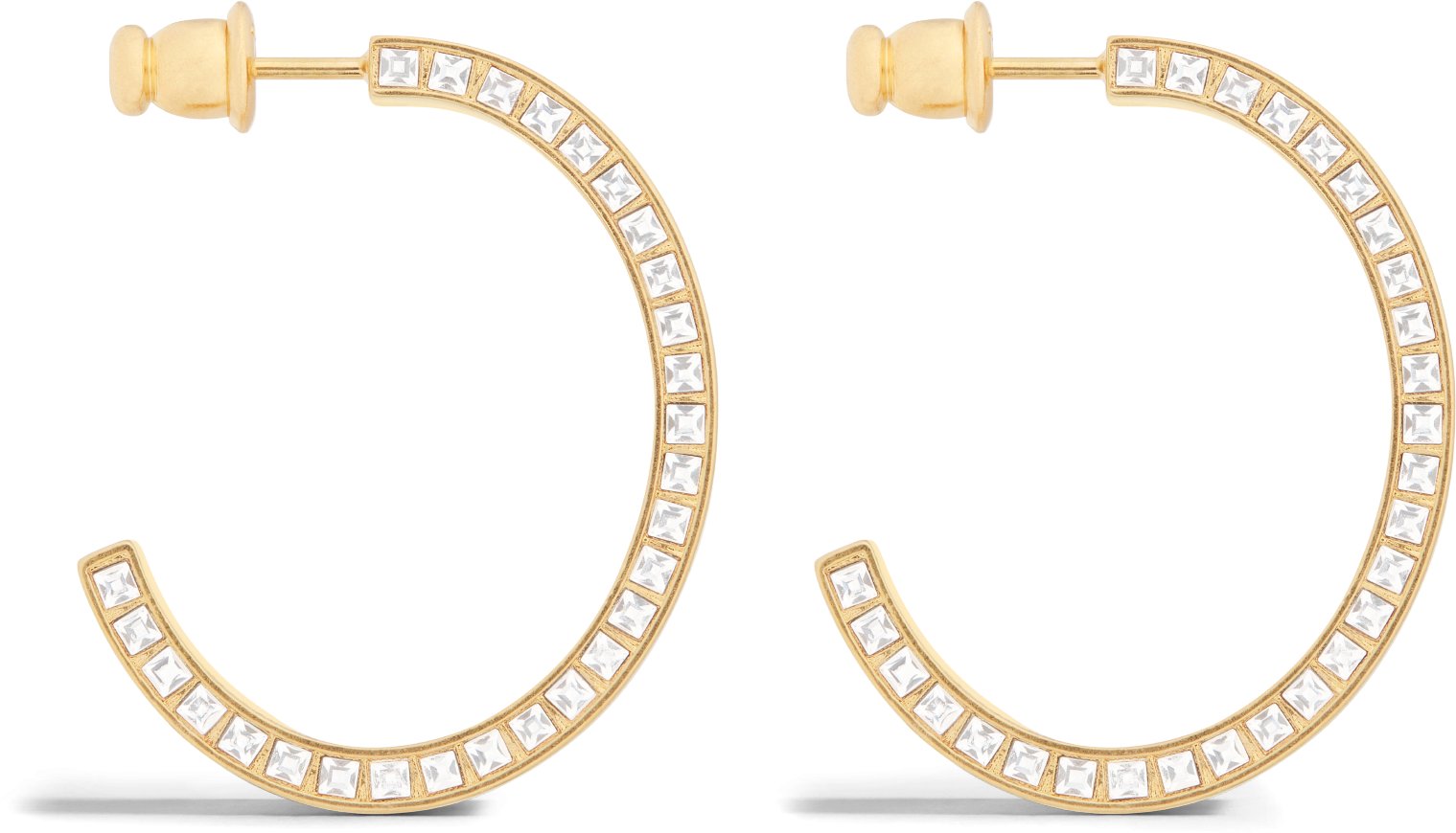 Small Dior Night Code Hoop Earrings Profile view