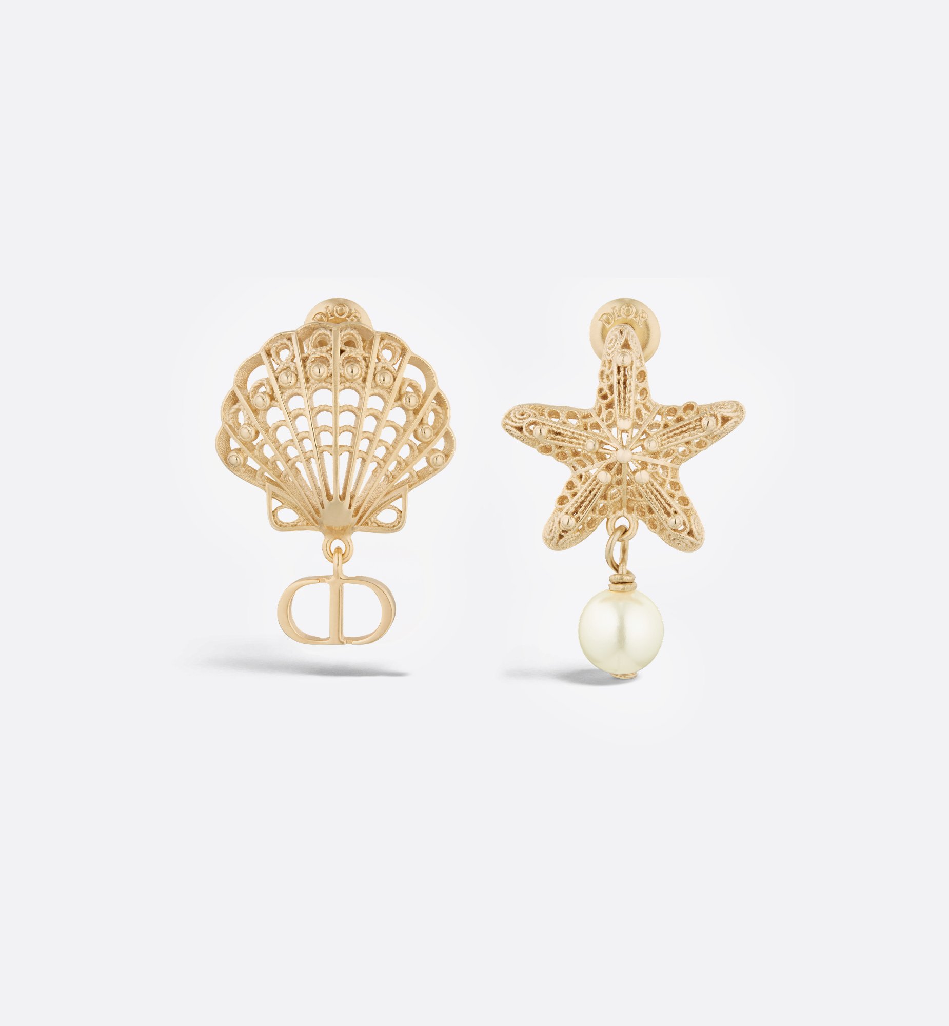 Dior Cabinet de Curiosités Earrings Gold-Finish Metal and Dior Cabinet de Curiosités Earrings Gold-Finish Metal and