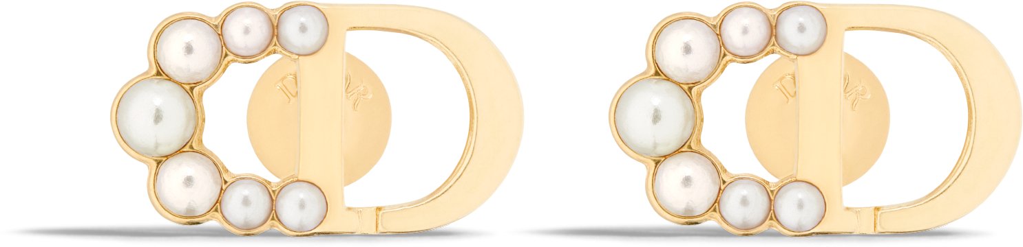 Petit CD Mini Stud Earrings Front view Front view
