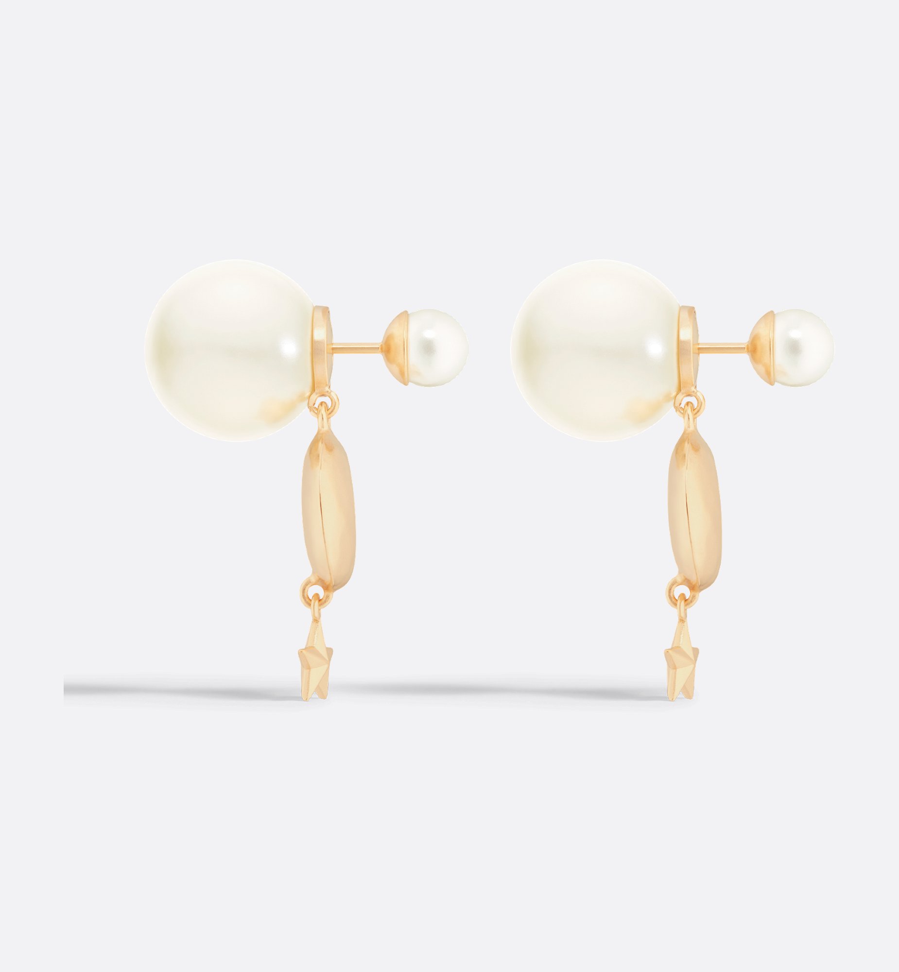 Dior Tribales Earrings Gold-Finish Metal with White Resin Dior Tribales Earrings Gold-Finish Metal with White Resin