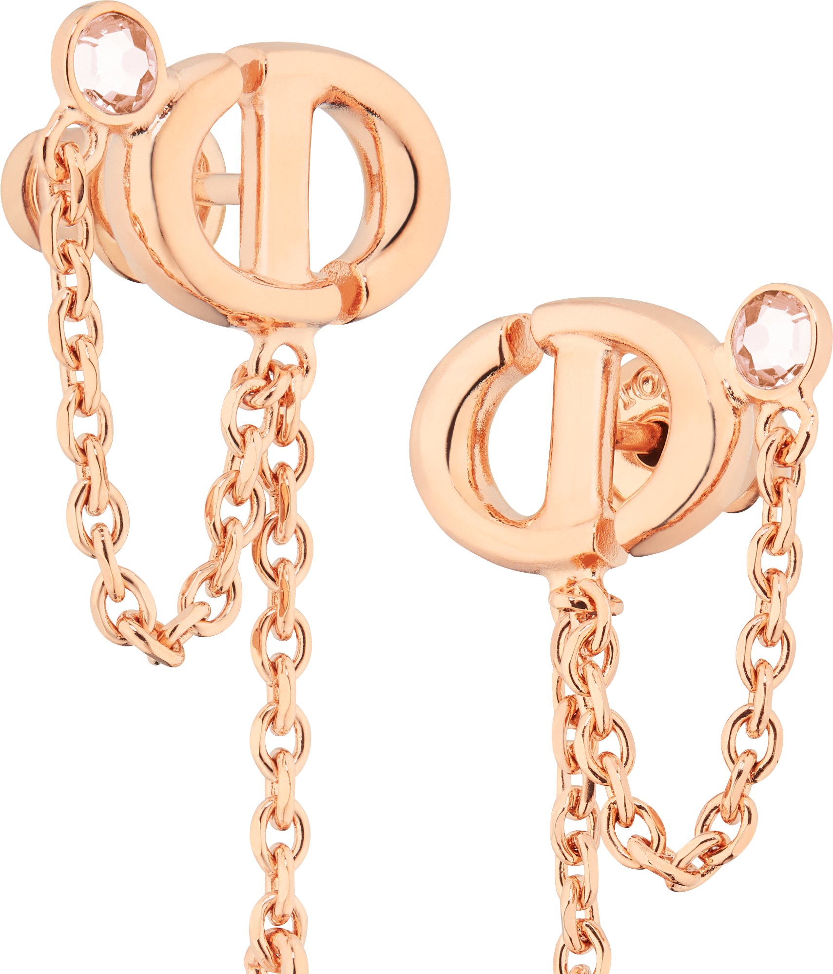 DIOR | CD Navy ピアス メタル & クリスタル