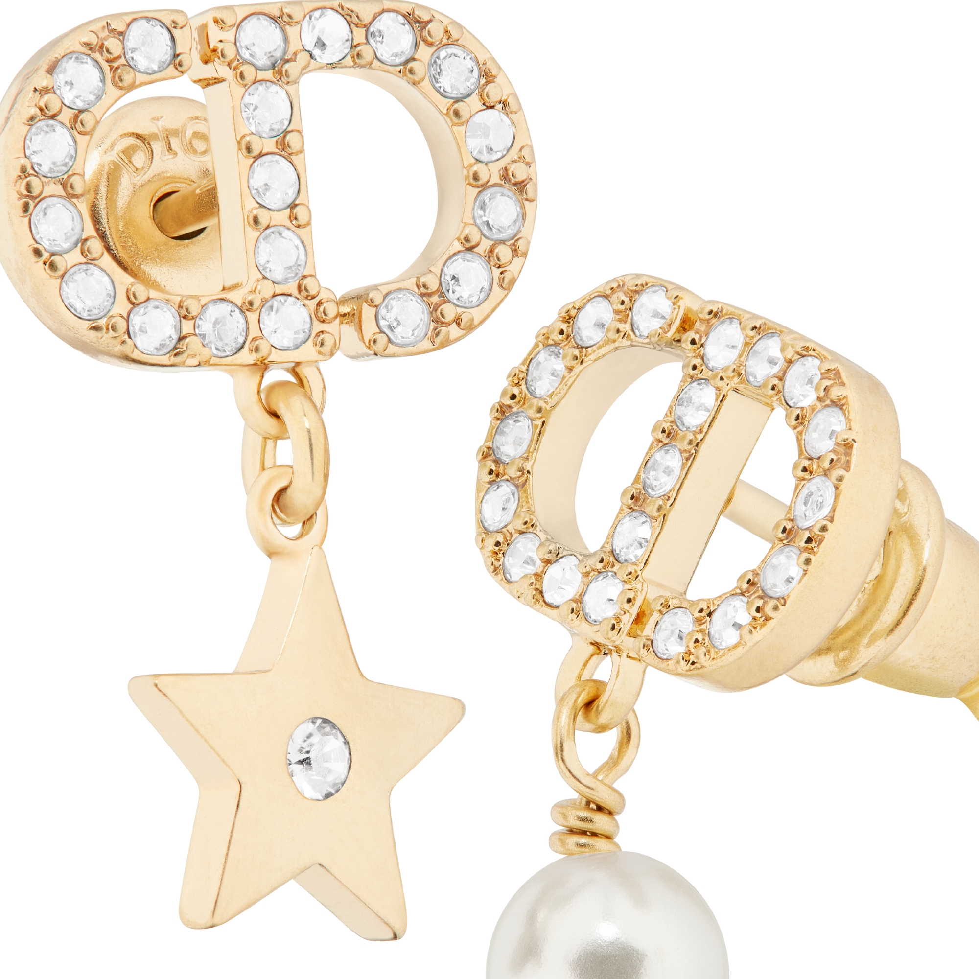 Dior パールと星型チャームの ロング ピアス DIOR パール ロングピアス