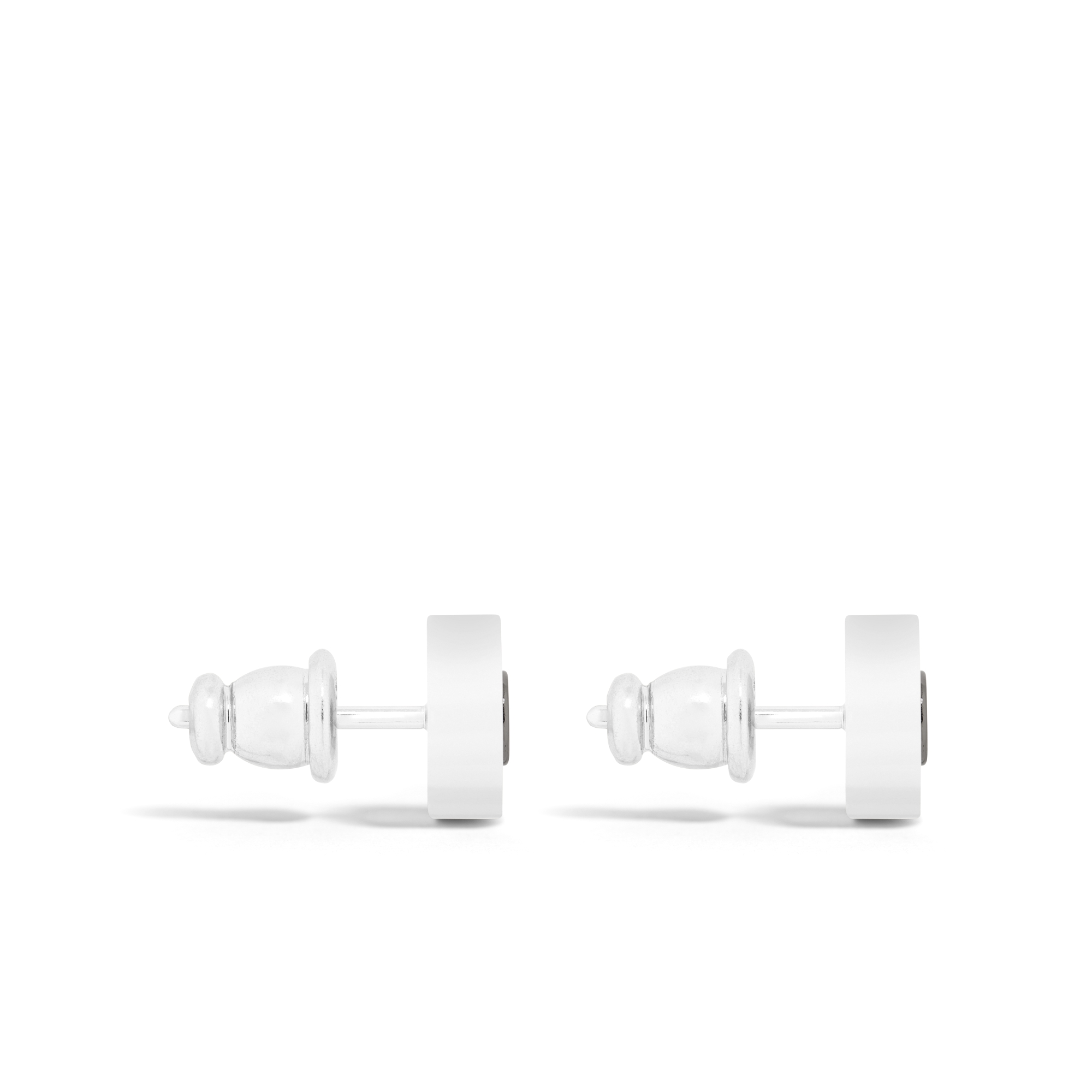 Cannage Ohrringe Messing mit Silber- und Ruthenium-Finish E02