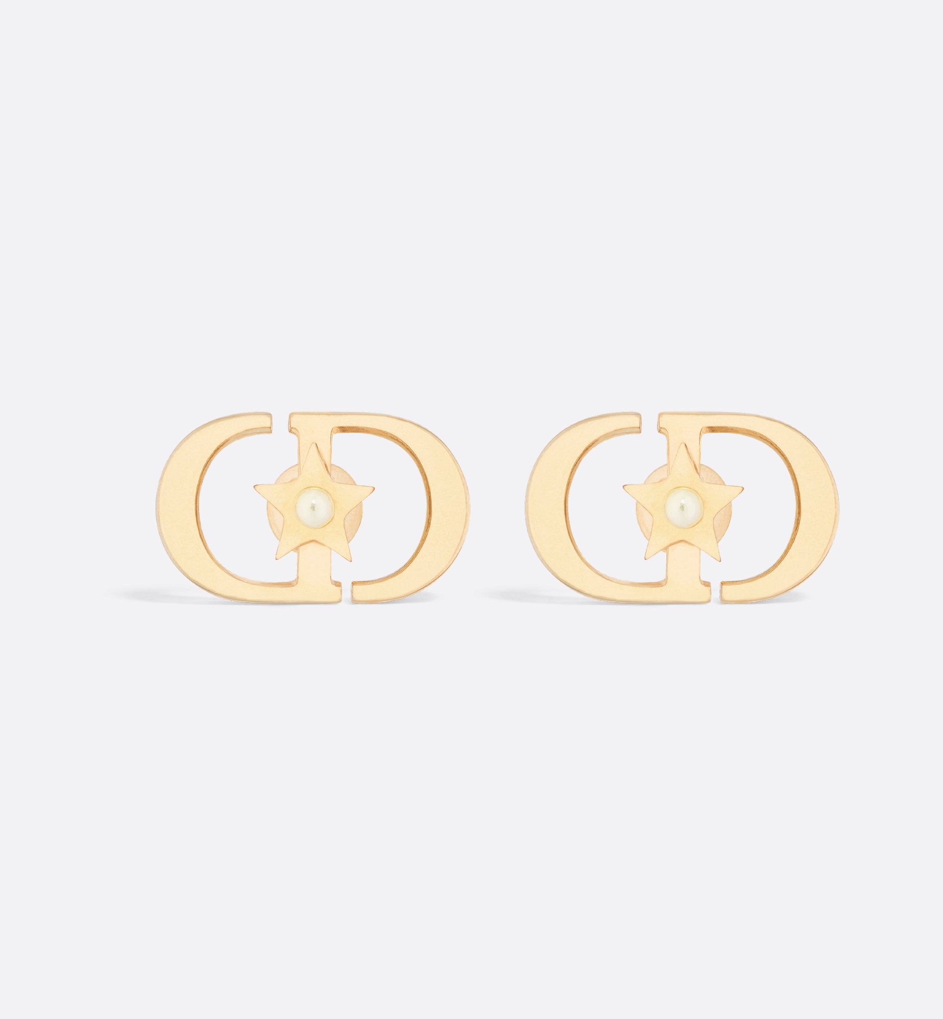 DIOR | Lucky Petit CD スタッドピアス メタル & レジンパール DIOR | Lucky Petit CD スタッドピアス メタル & レジンパール