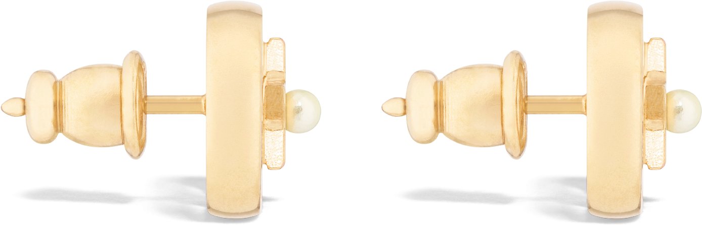 Lucky Petit CD Stud Earrings Profile view
