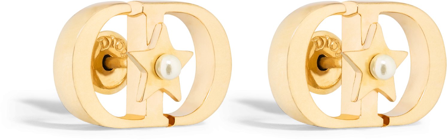 Lucky Petit CD Stud Earrings Three quarter closed view