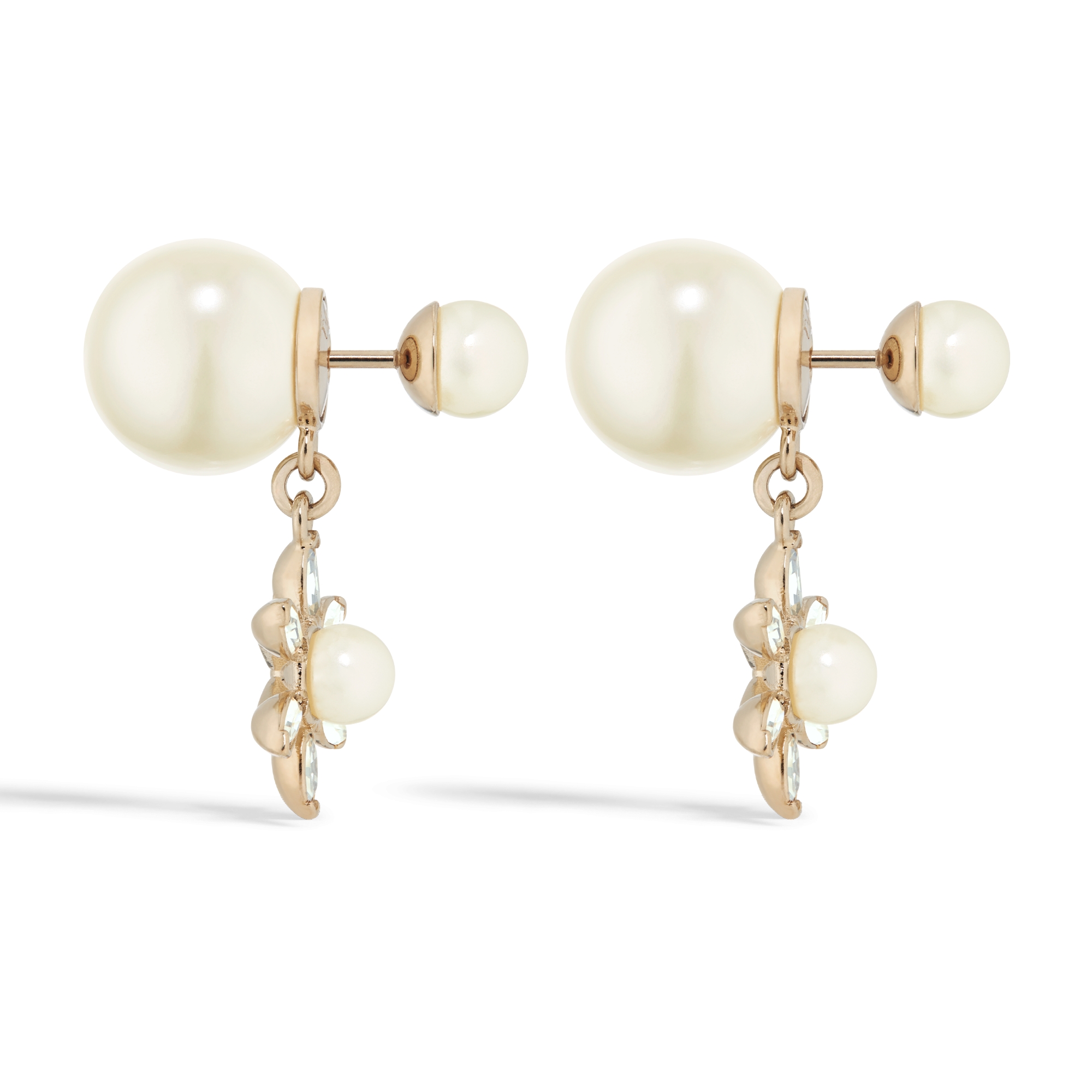 Boucles D'oreilles Clous Or Avec Perle Blanche Nacrée - Modèle 611 - Sans Marque - Très Bon état