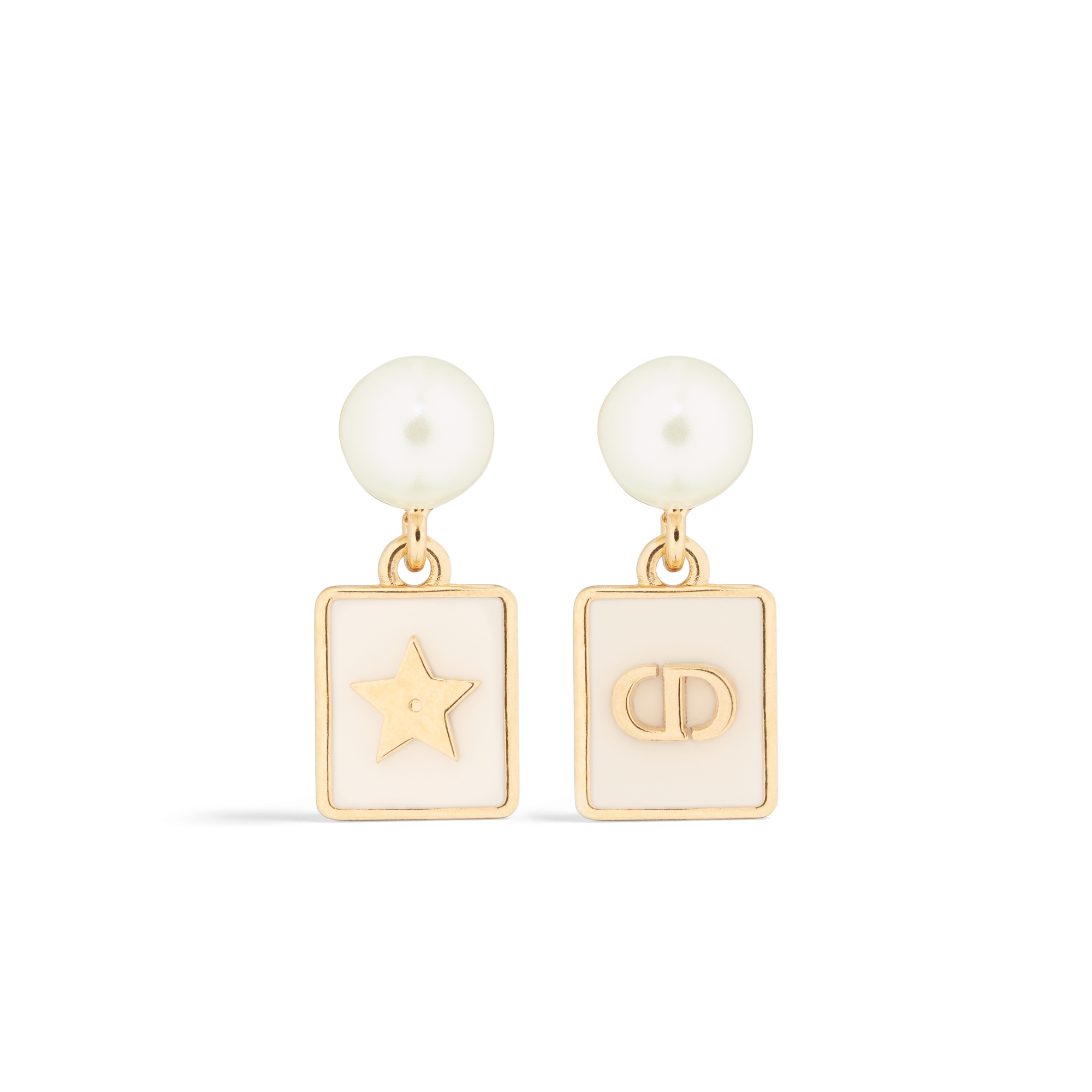 DIOR | Dior Lucky Cards ピアス メタル・レジンパール・ラッカー