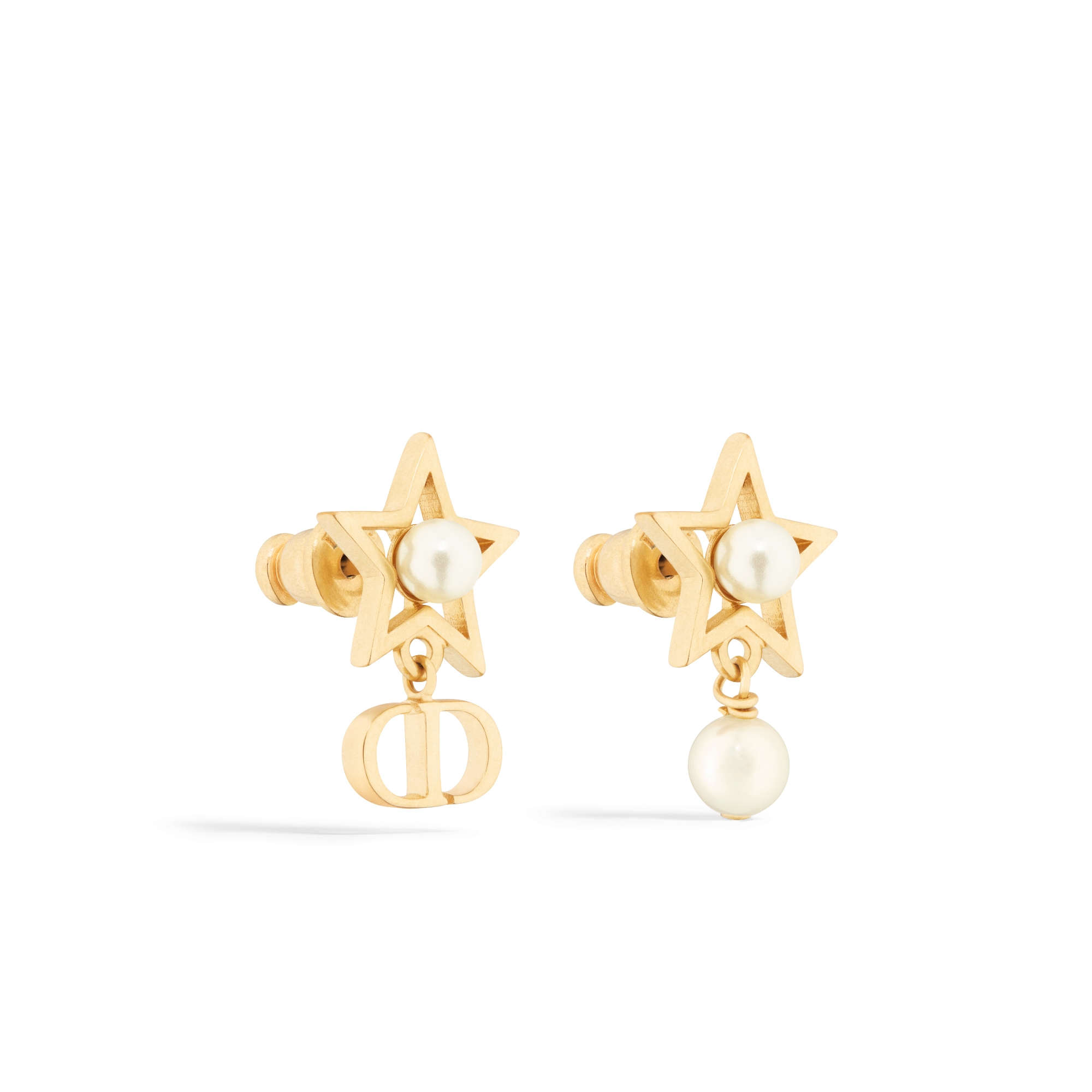 Dior パール 星型チャーム ピアス diorパールと星型チャームのゴールド