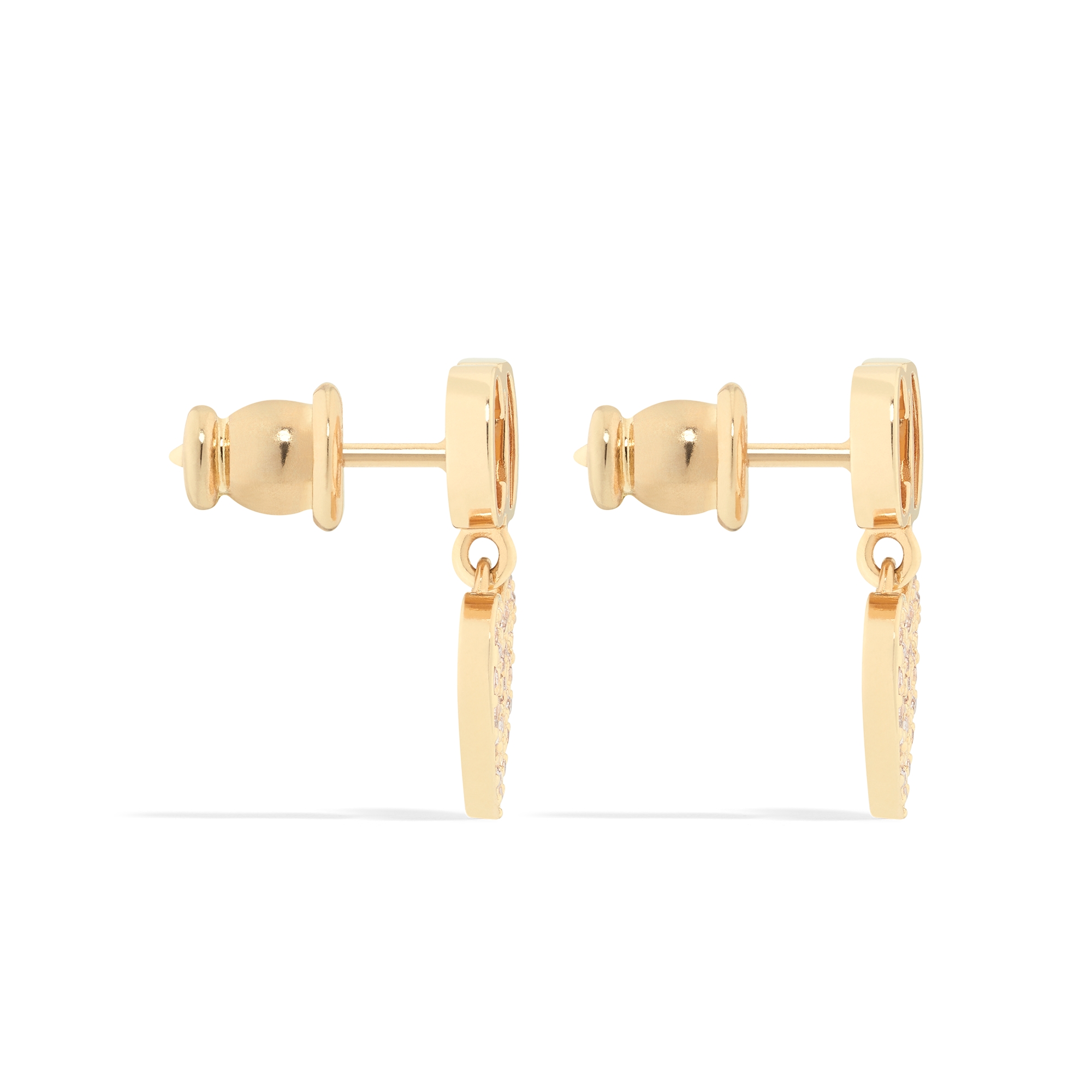 Clair D Lune Earrings Pink-Finish Metal and Silver-Tone Crystals E02