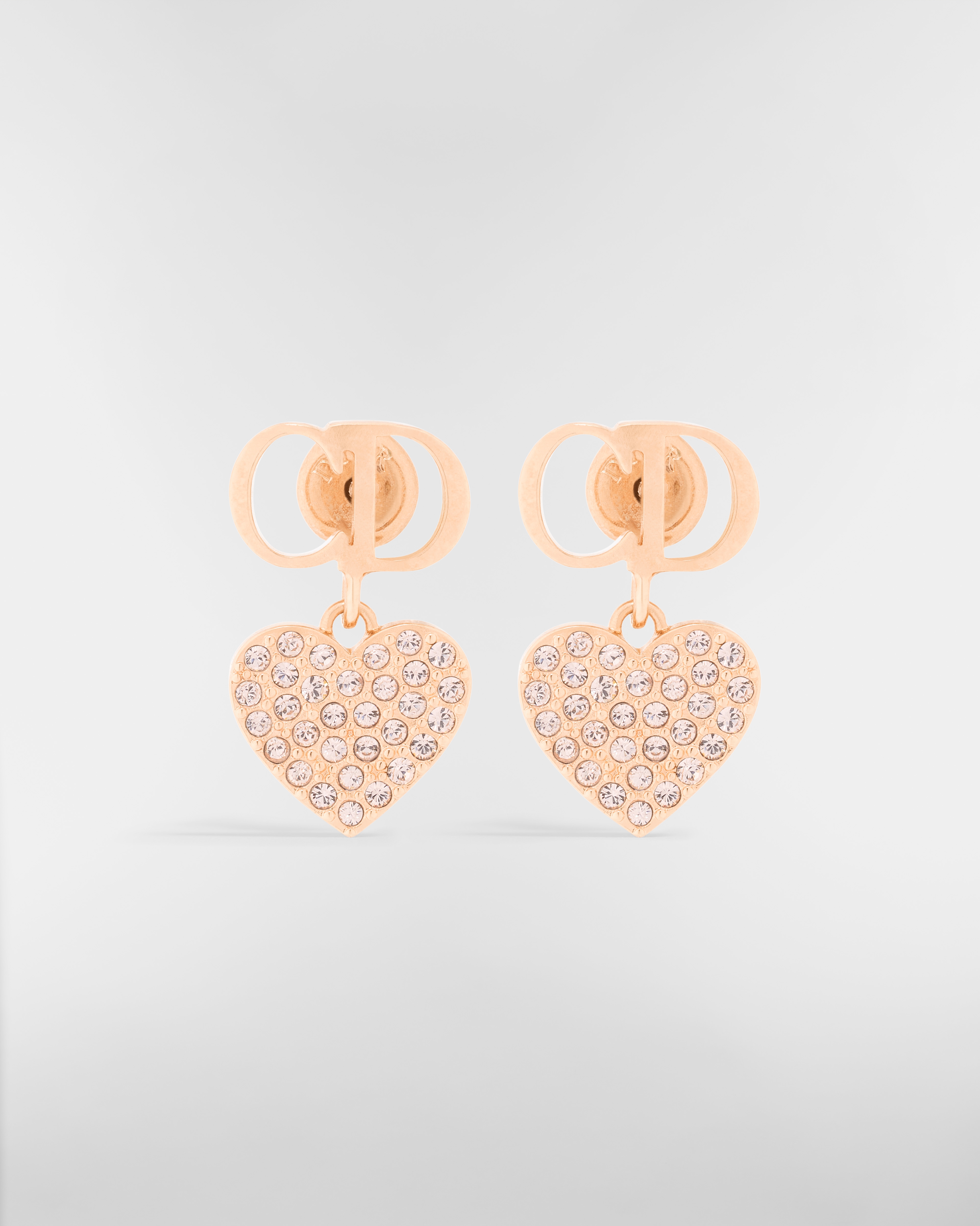 Clair D Lune Earrings Pink-Finish Metal and Silver-Tone Crystals E01