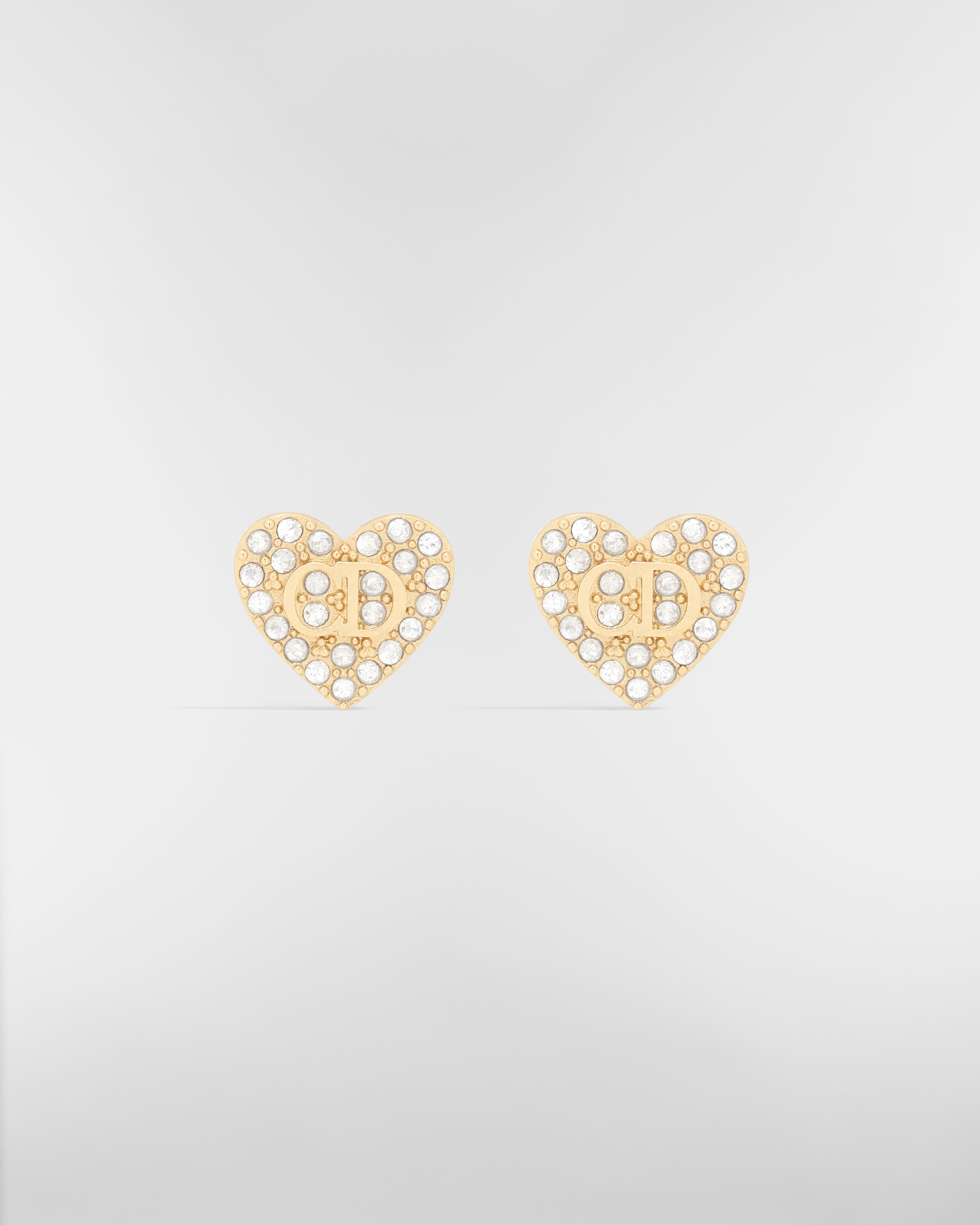 Clair D Lune 스터드 귀걸이 골드 피니시 메탈 & 실버 톤 크리스탈 E01