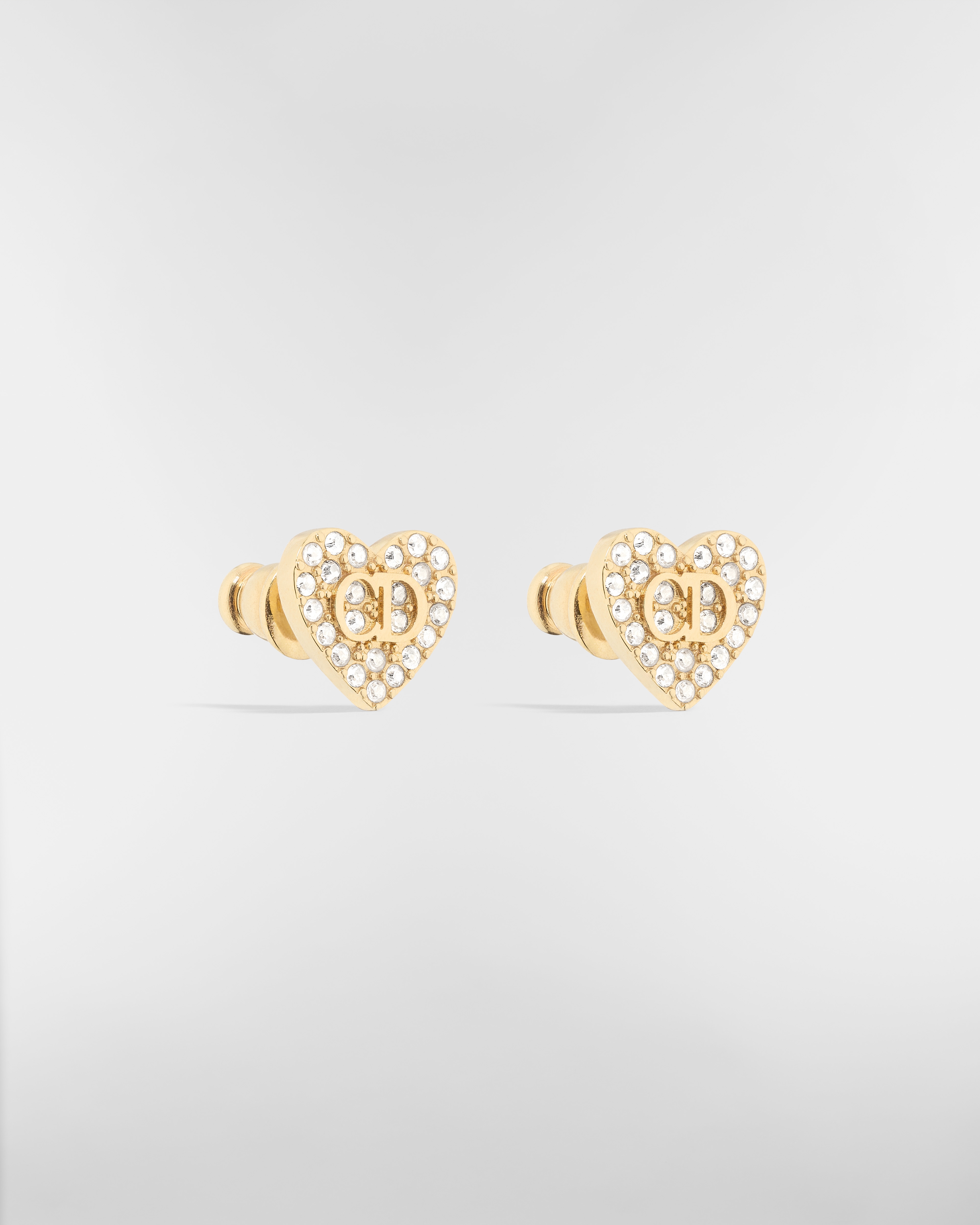 Orecchini a perno Clair D Lune Metallo con finitura color oro e cristalli color argento E03