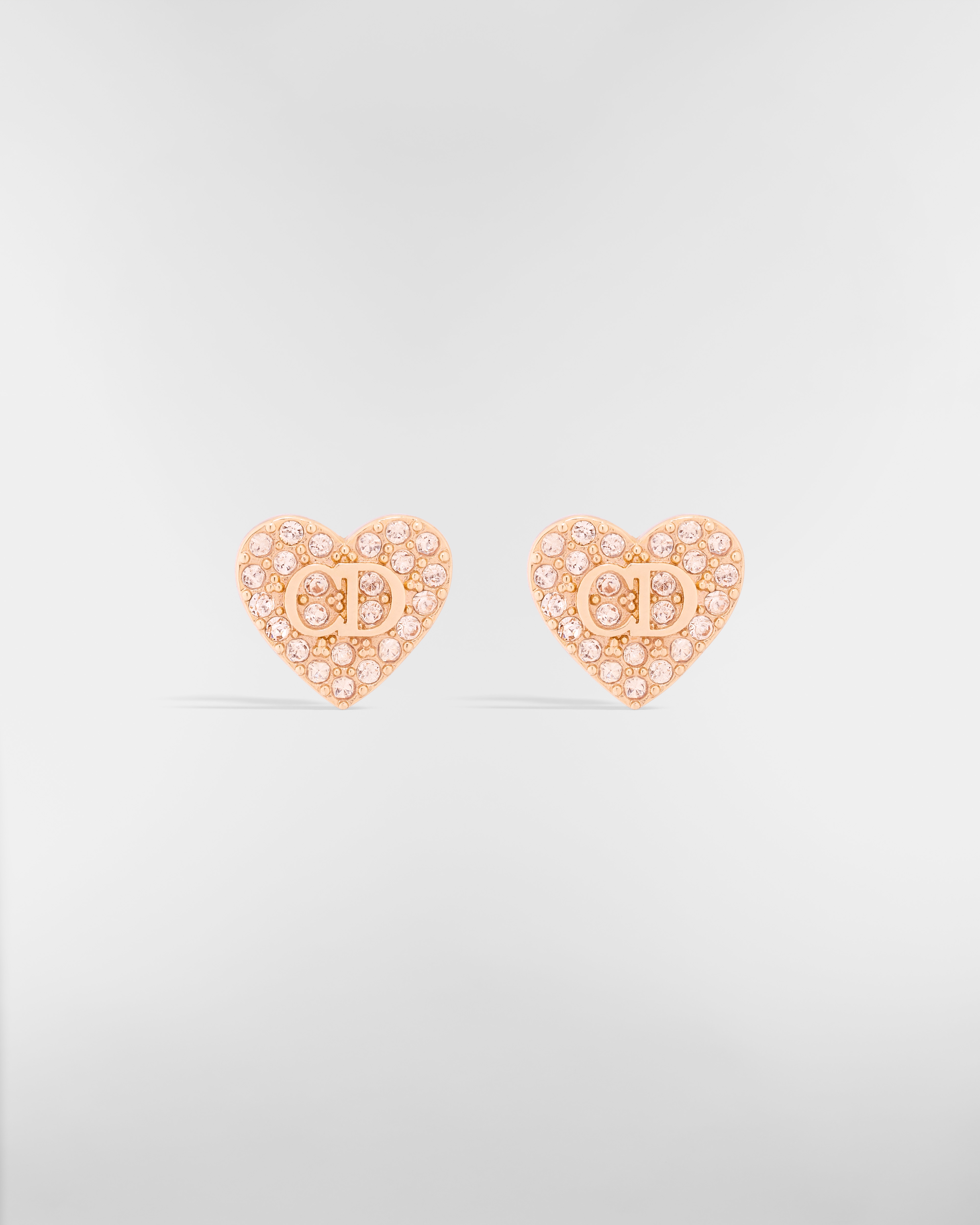 Clair D Lune 스터드 귀걸이 핑크 피니시 메탈 & 핑크 크리스탈 E01