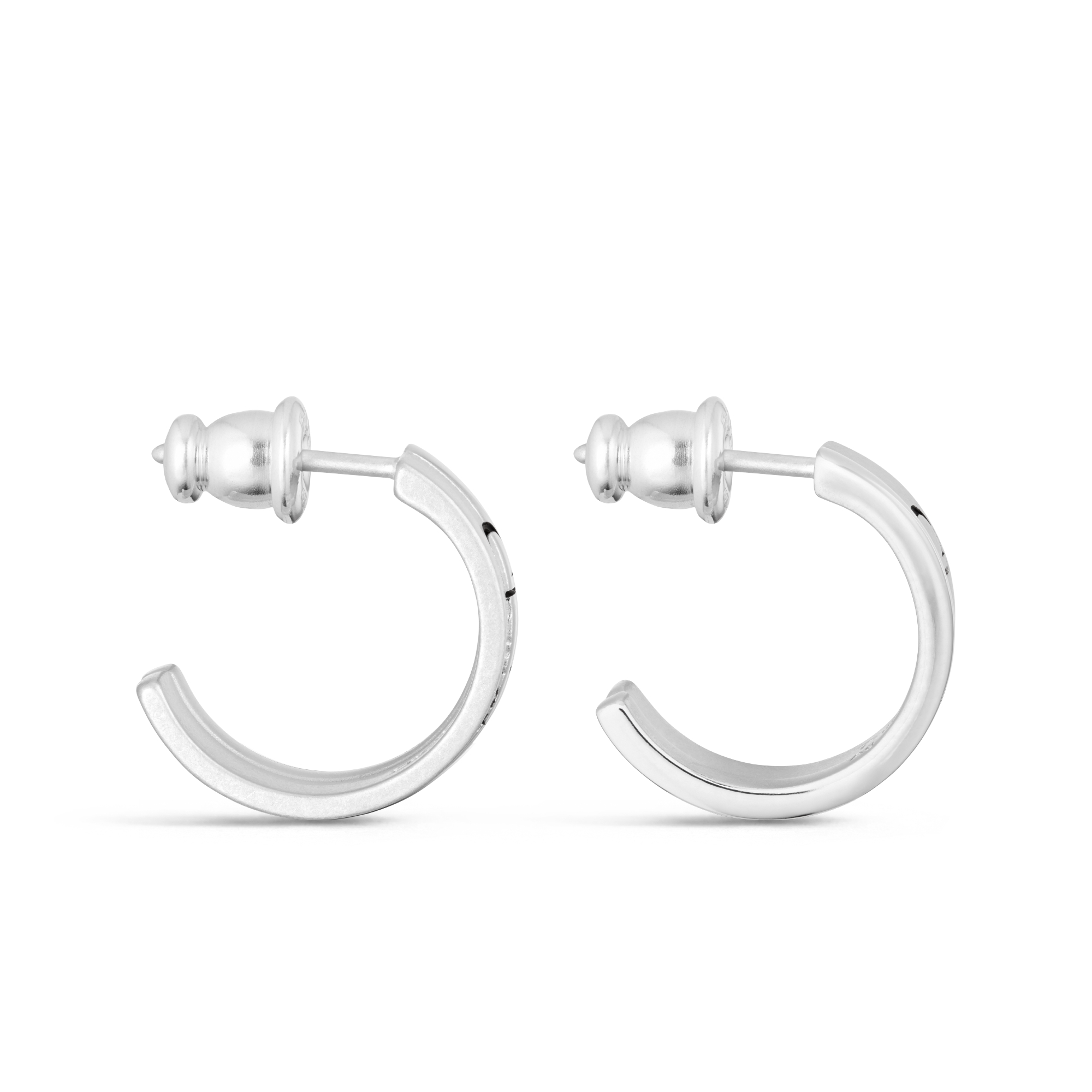 Christian Dior Couture Cut ピアス シルバー & レジン E02