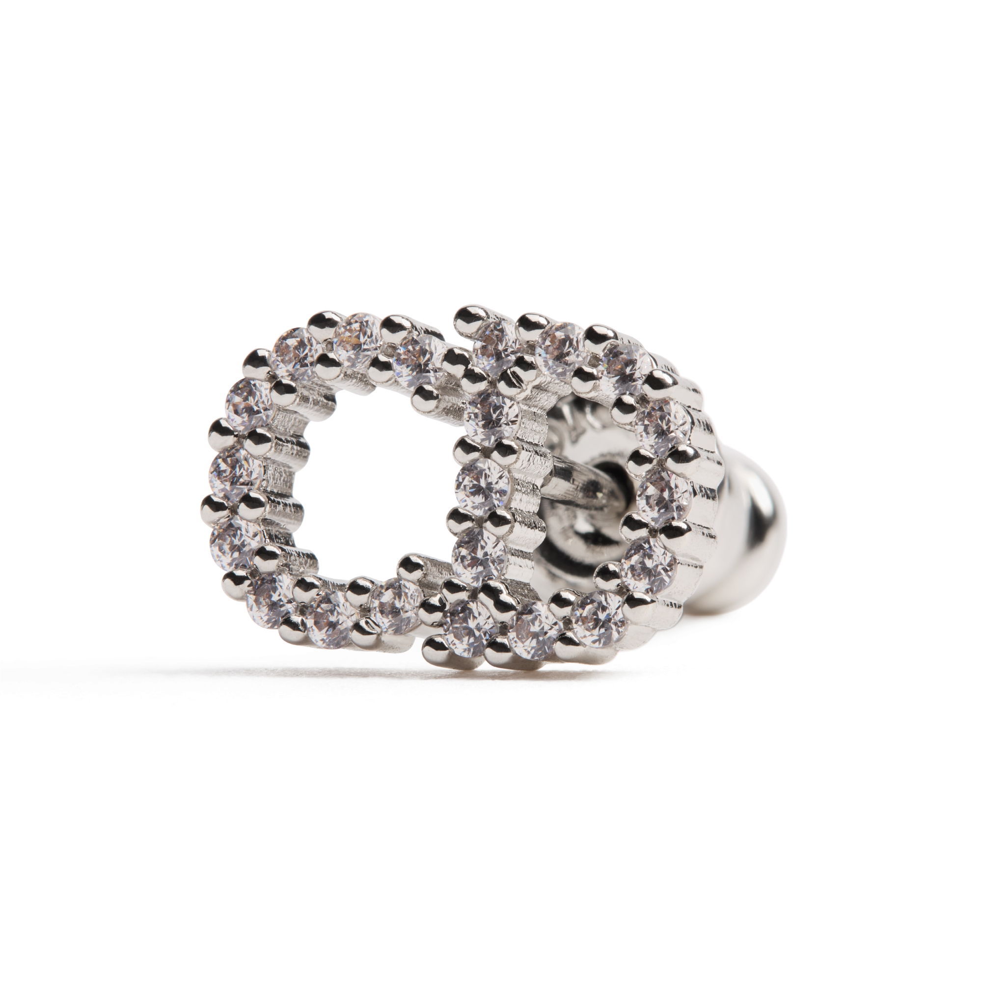 DIOR | Clair D Lune ピアス メタル & クリスタル