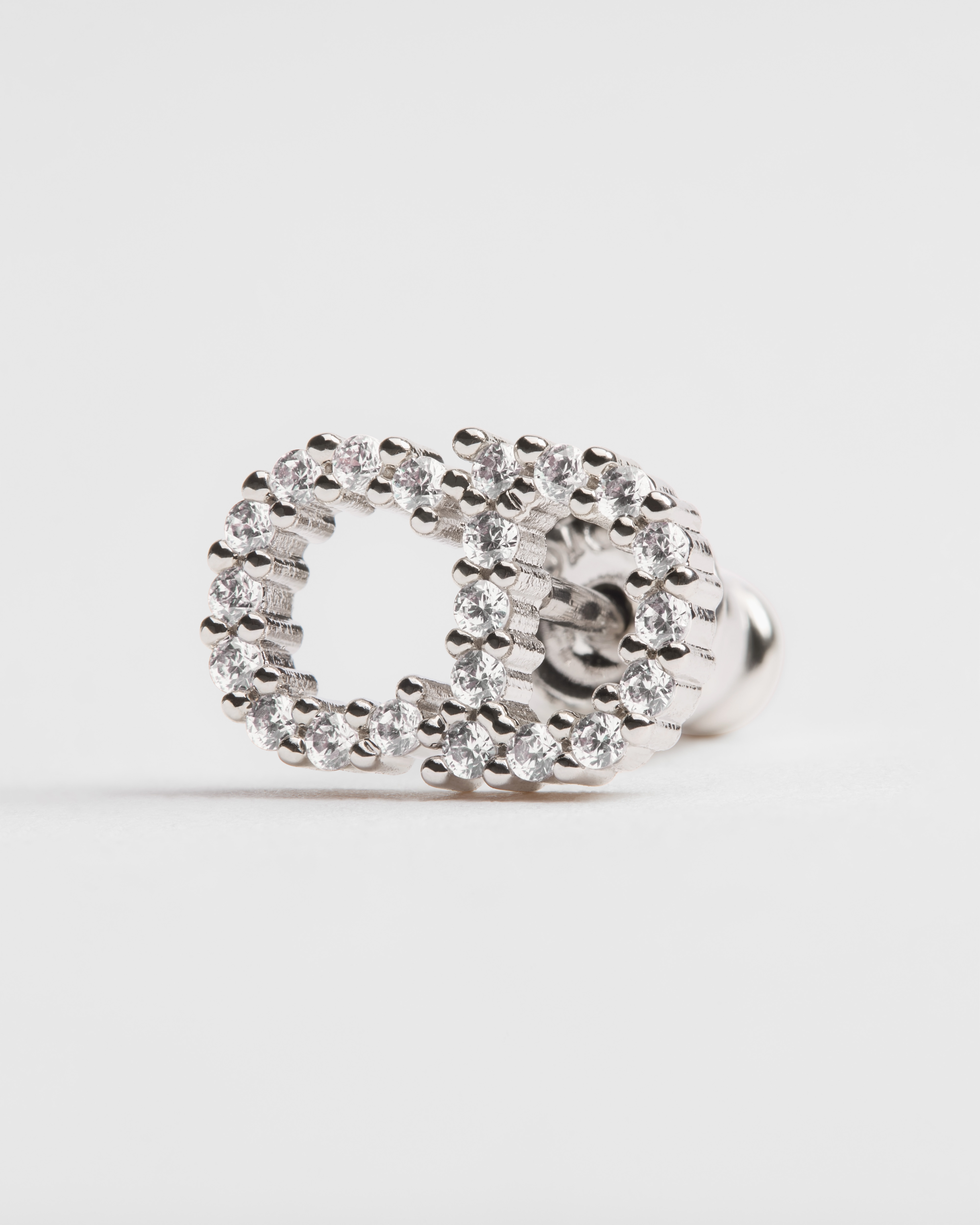 Clair D Lune Earrings Silver-Finish Metal and Sparkling Crystals E09