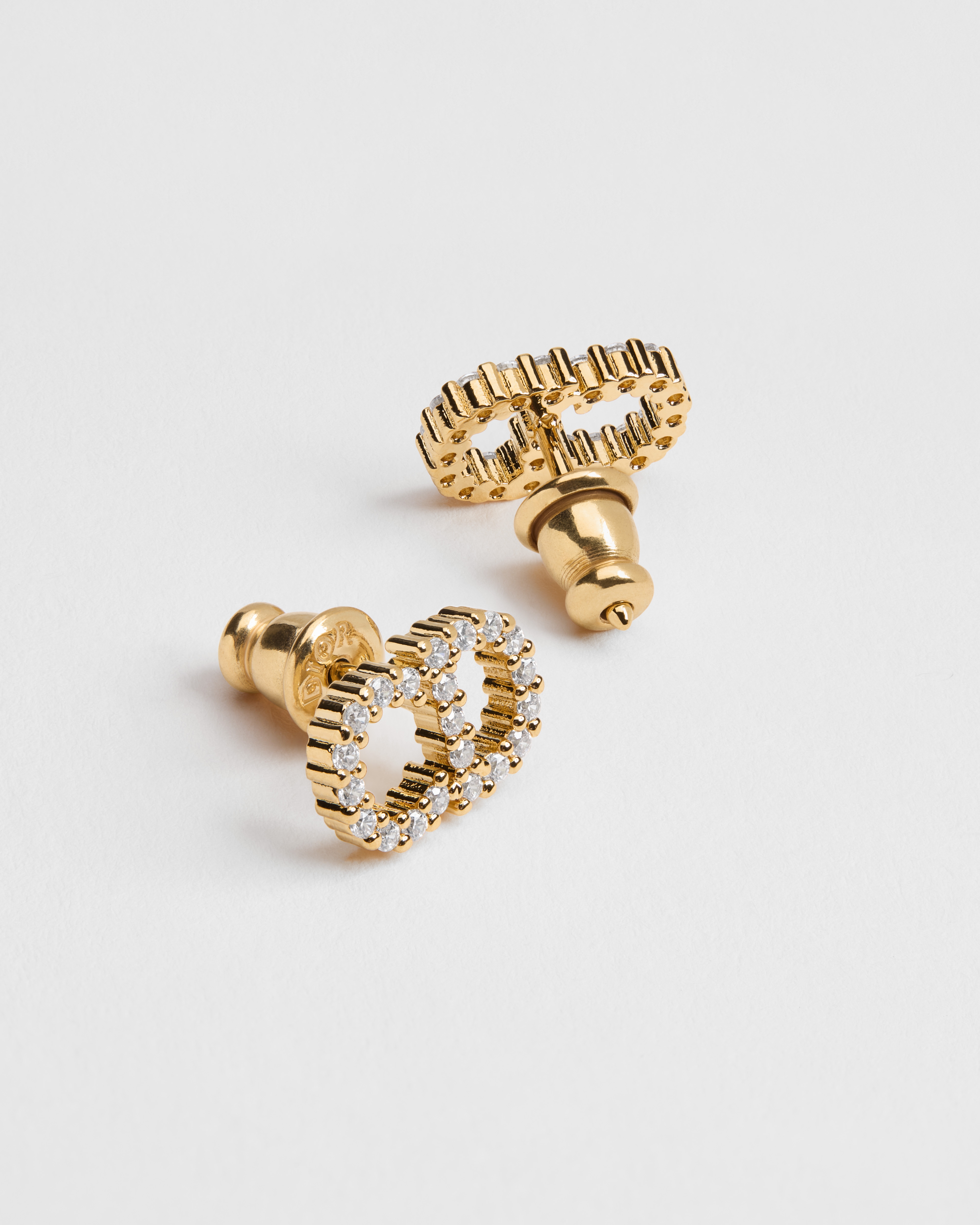 DIOR | Clair D Lune ピアス メタル & クリスタル