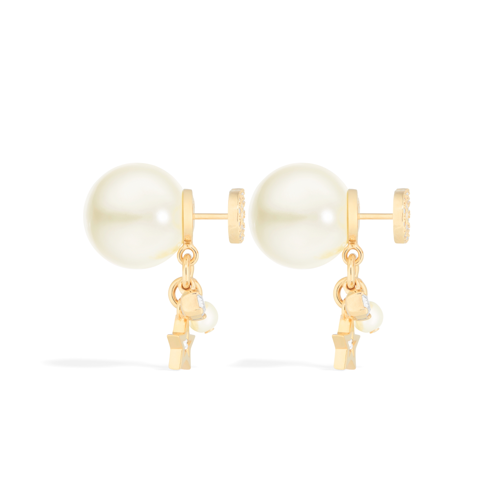 Dior Tribales ピアス メタル・レジンパール・クリスタル E02