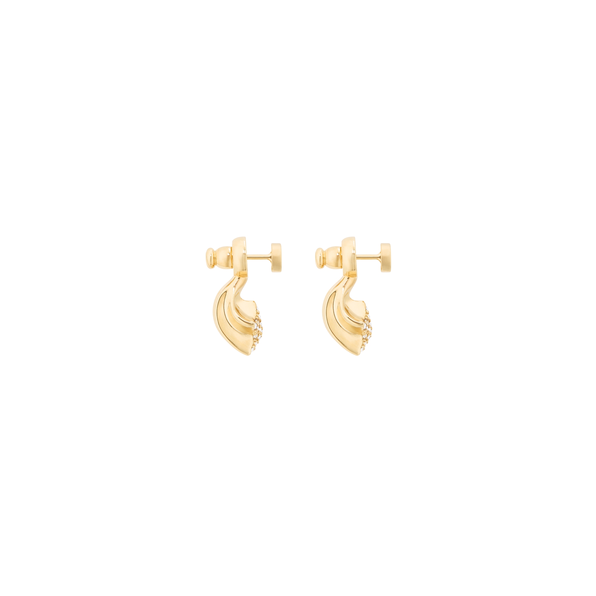 Dior Star Earrings Gold-Finish Metal and Silver-Tone Crystals E02
