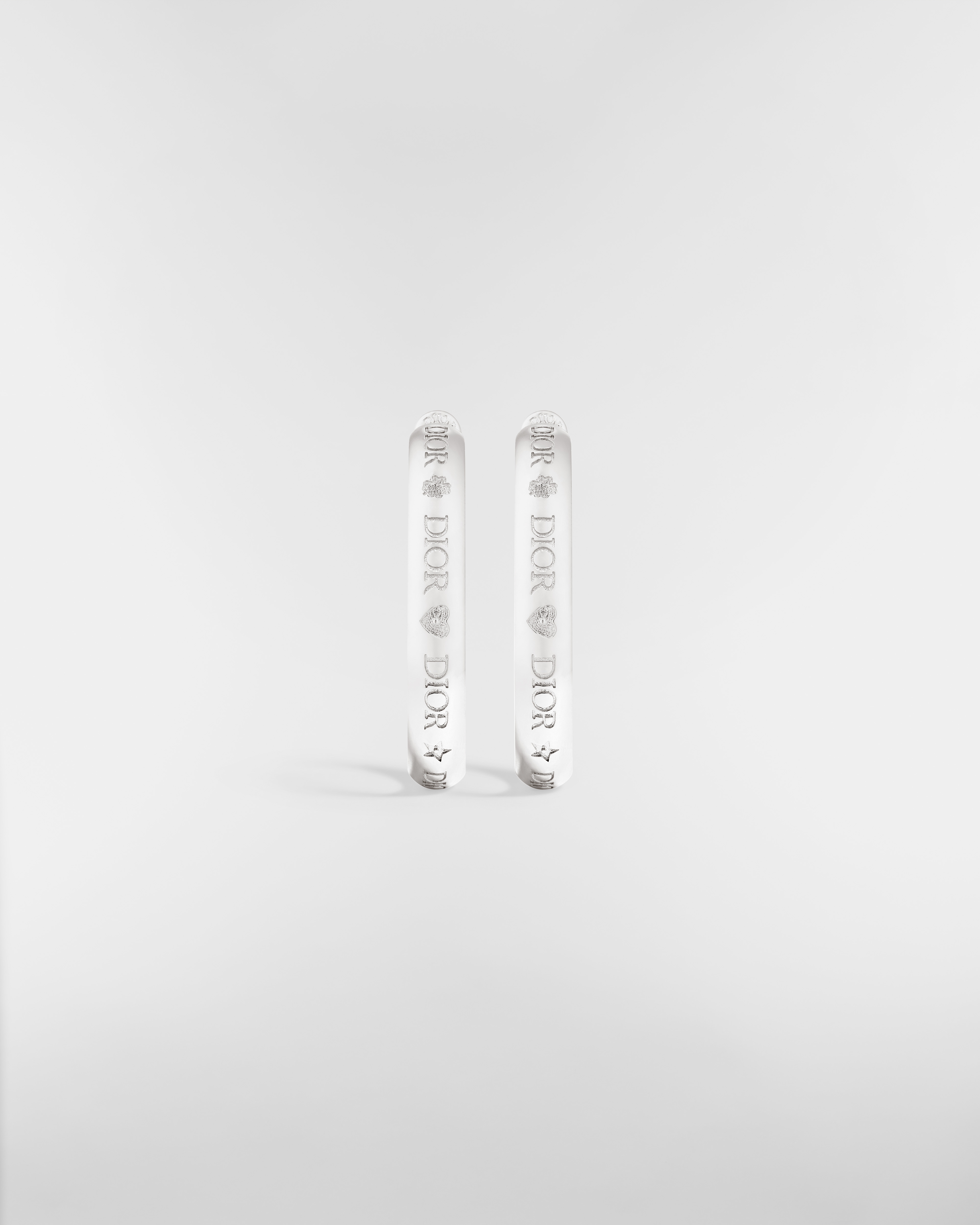 Pendientes de aro Dior Trésor Metal plateado E01